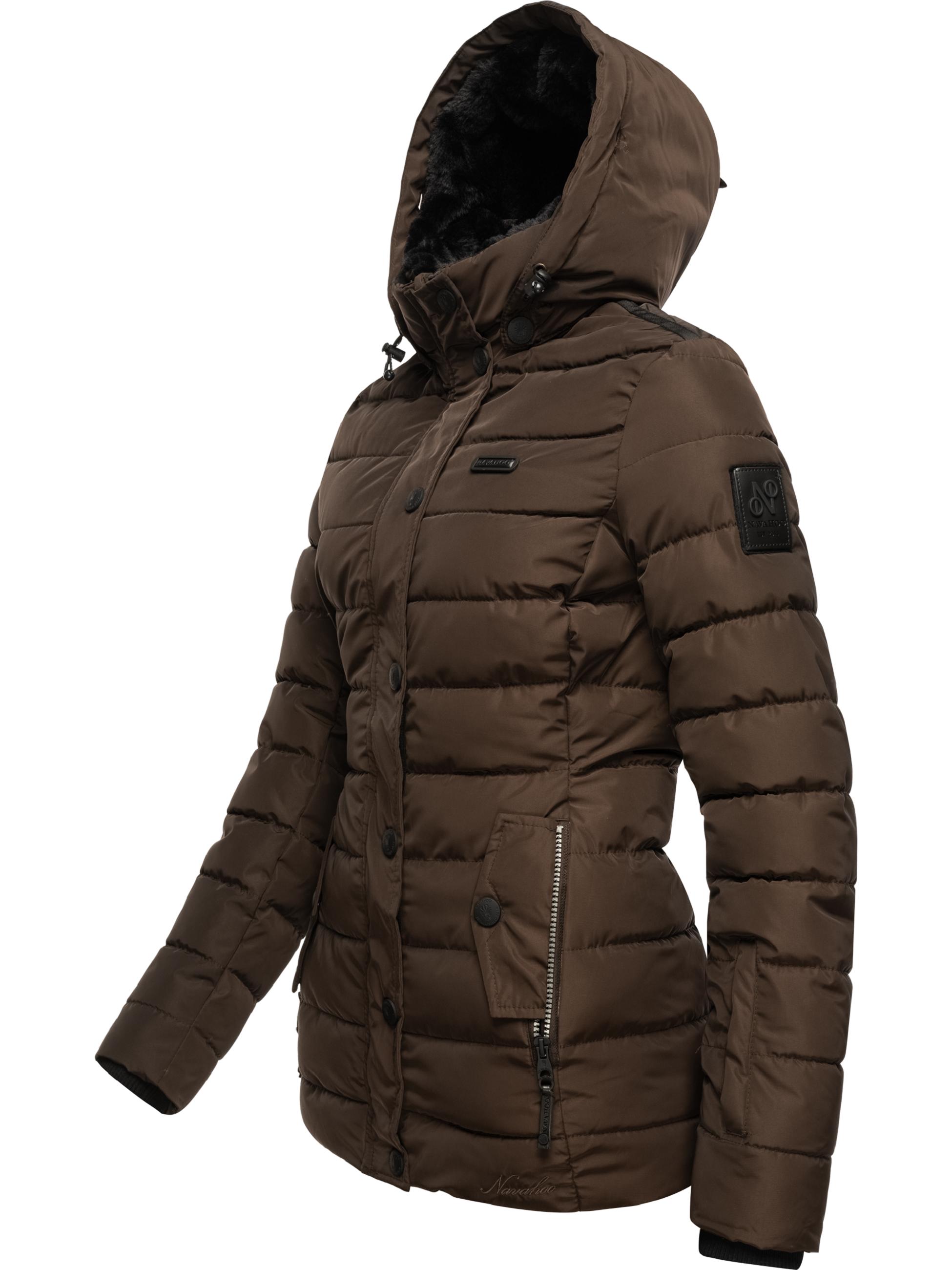 Gesteppte Winterjacke mit Kapuze "Milianaa" Dark Choco