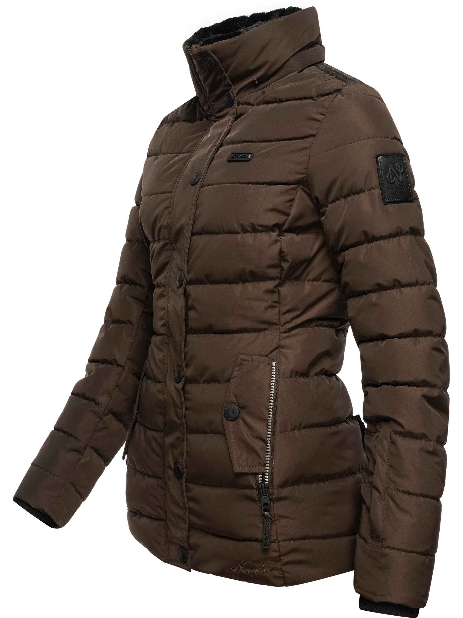 Gesteppte Winterjacke mit Kapuze "Milianaa" Dark Choco