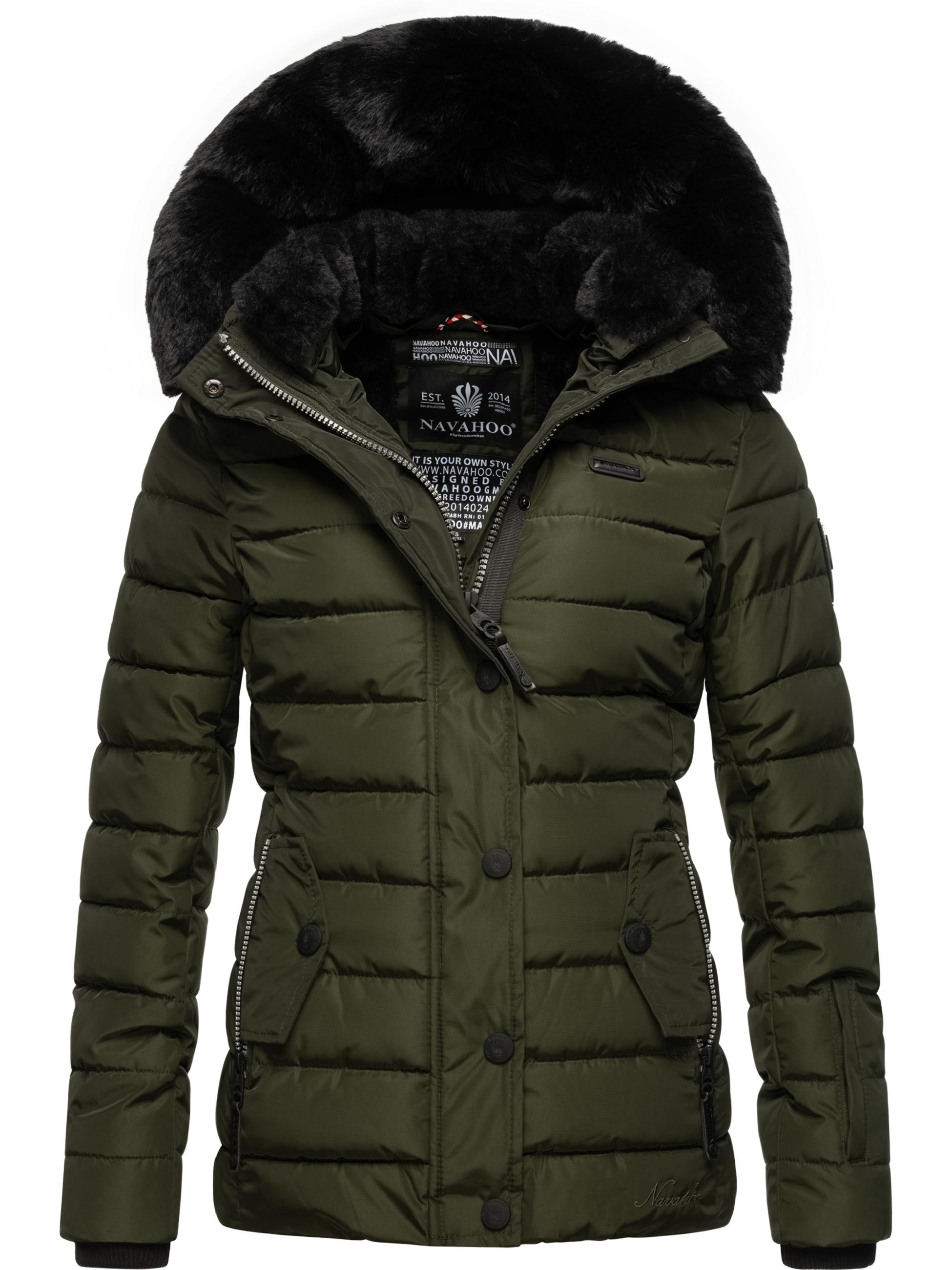 Gesteppte Winterjacke mit Kapuze "Milianaa" Olive