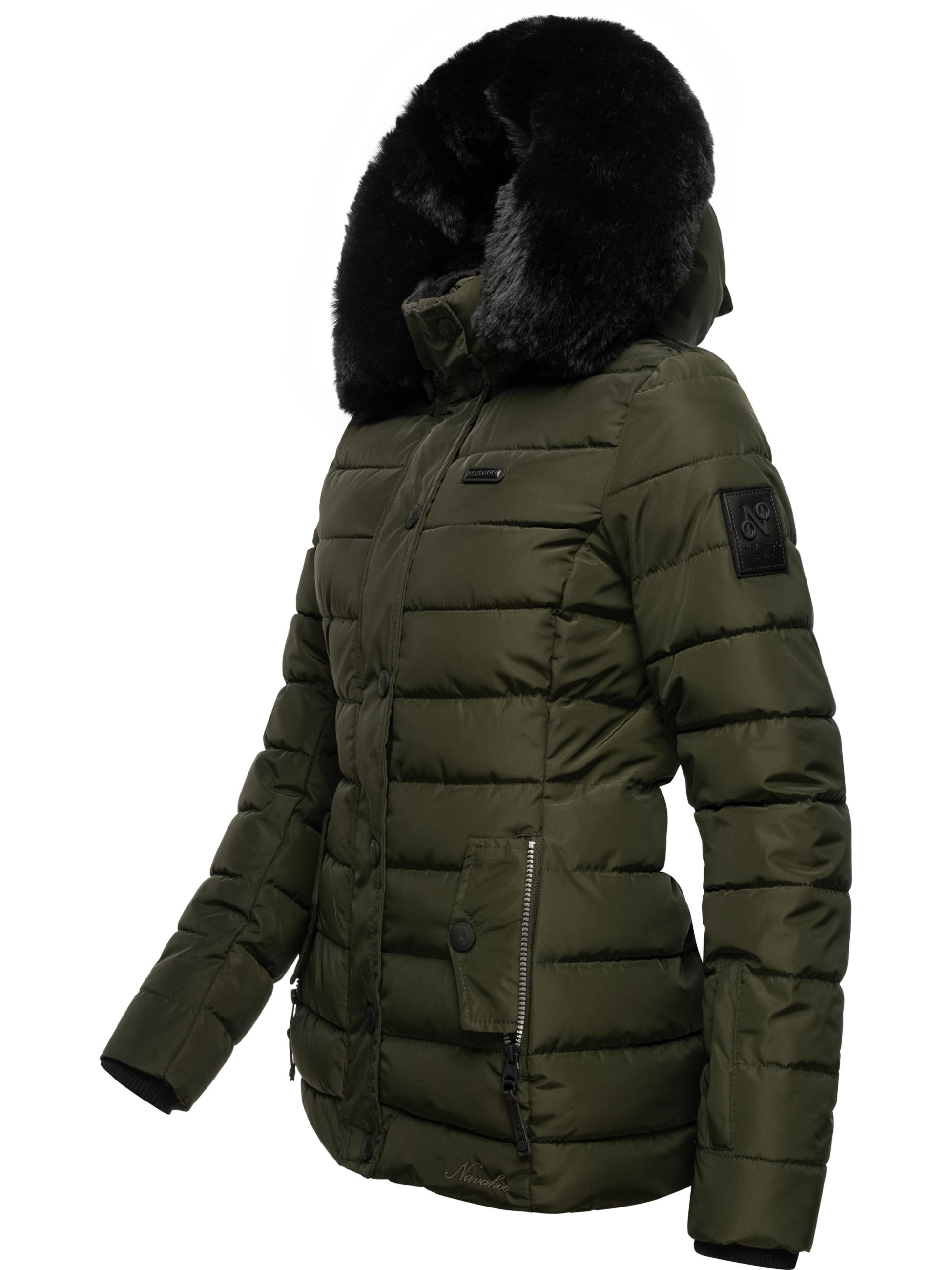 Gesteppte Winterjacke mit Kapuze "Milianaa" Olive