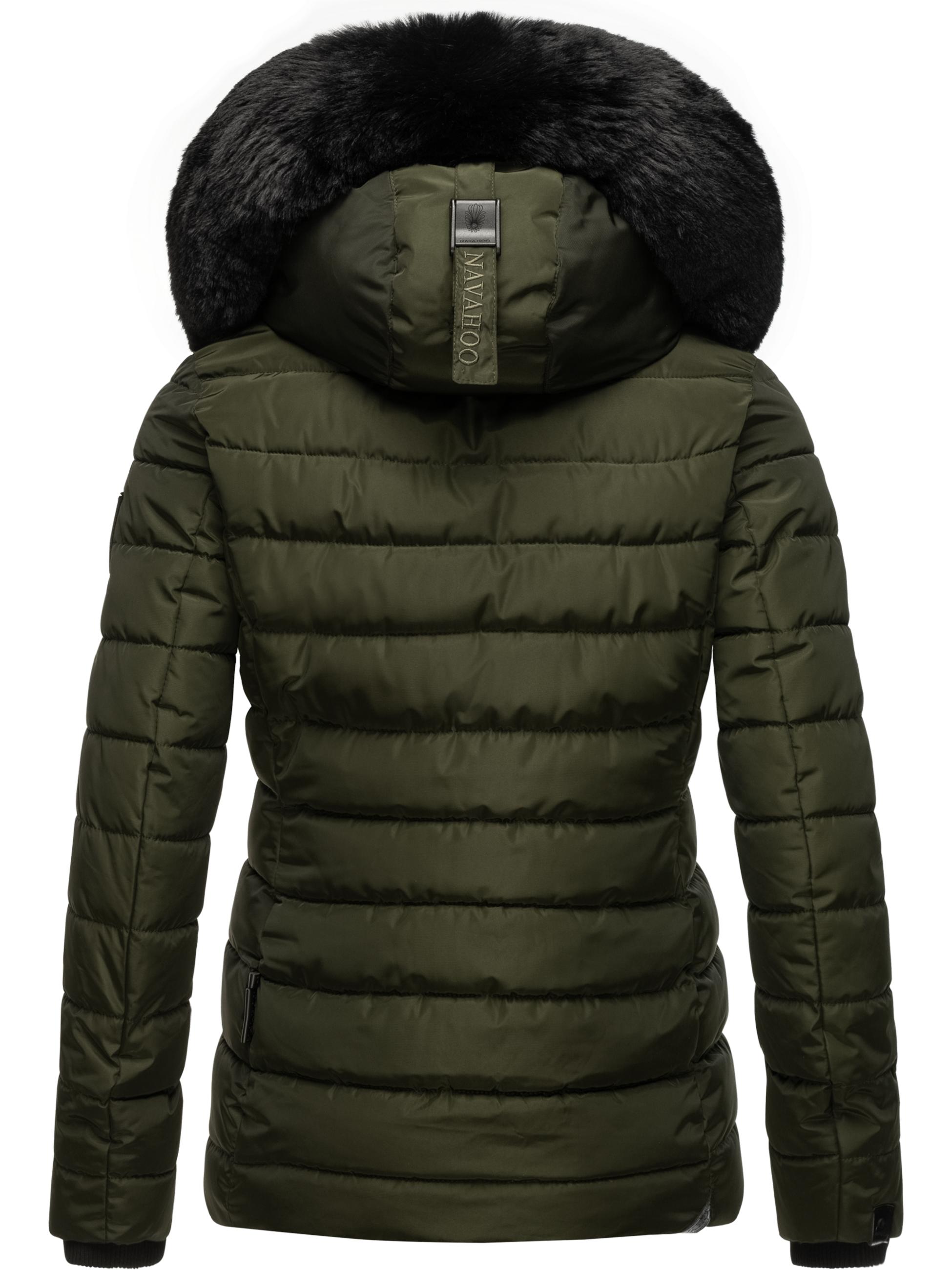 Gesteppte Winterjacke mit Kapuze "Milianaa" Olive