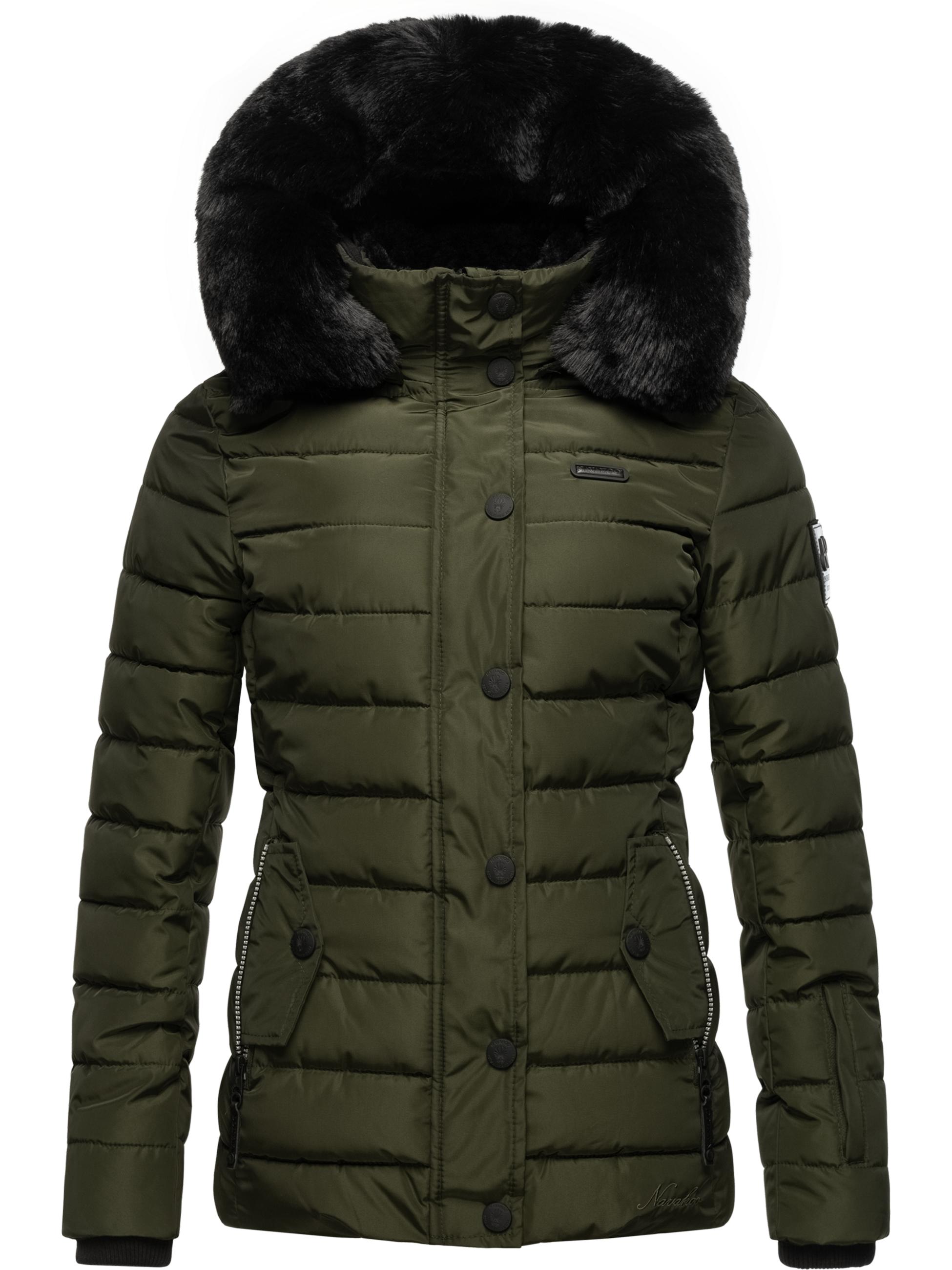 Gesteppte Winterjacke mit Kapuze "Milianaa" Olive