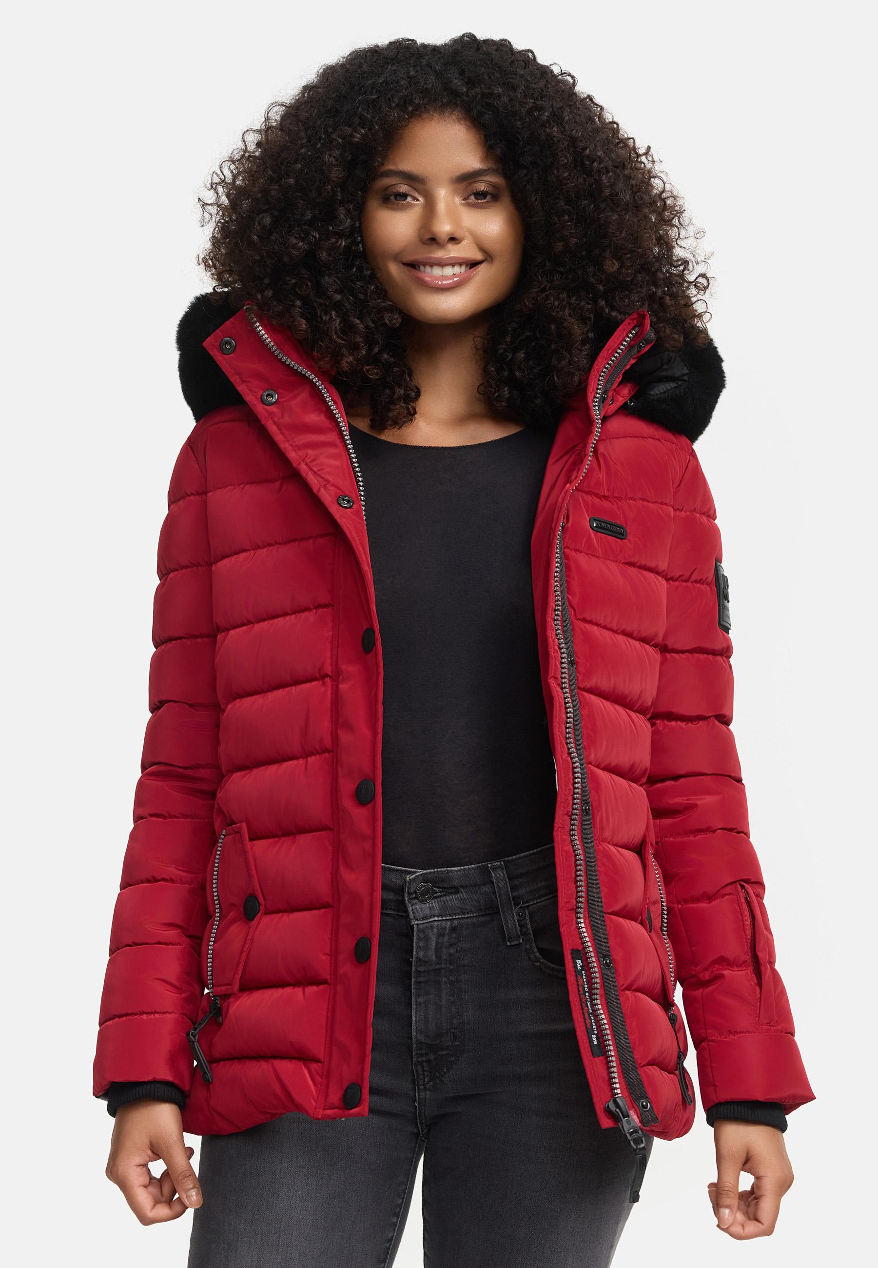 Gesteppte Winterjacke mit Kapuze "Milianaa" Red