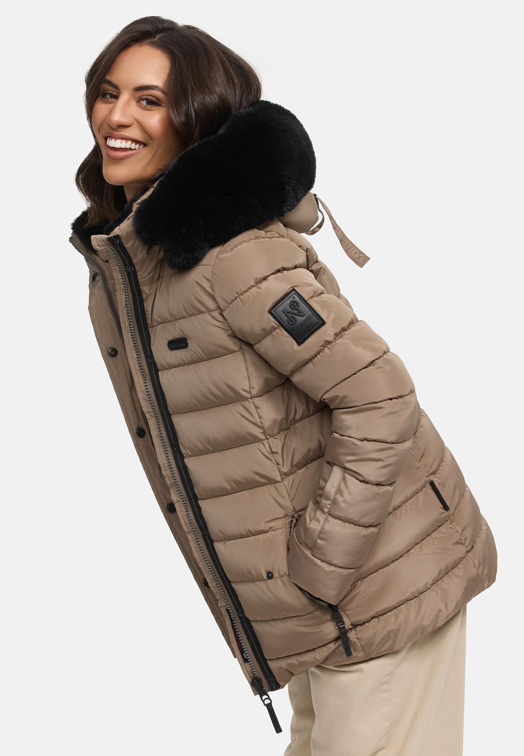 Gesteppte Winterjacke mit Kapuze "Milianaa" Taupe