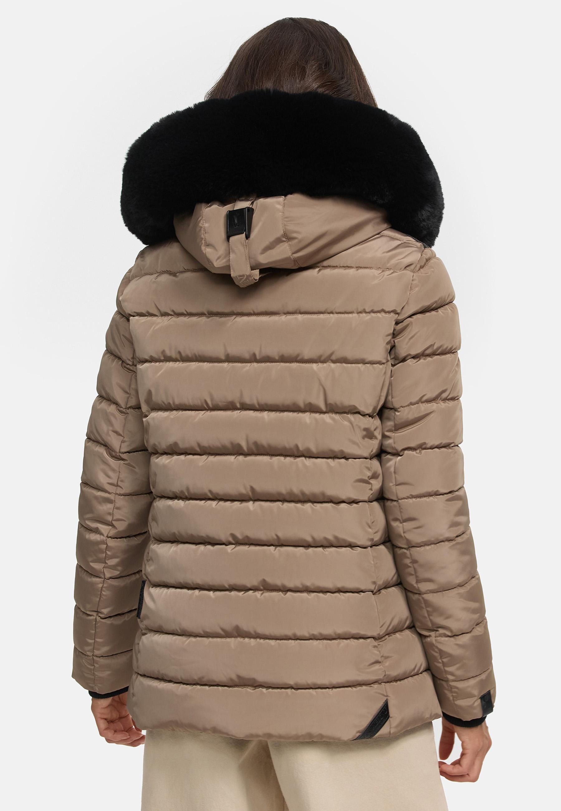 Gesteppte Winterjacke mit Kapuze "Milianaa" Taupe