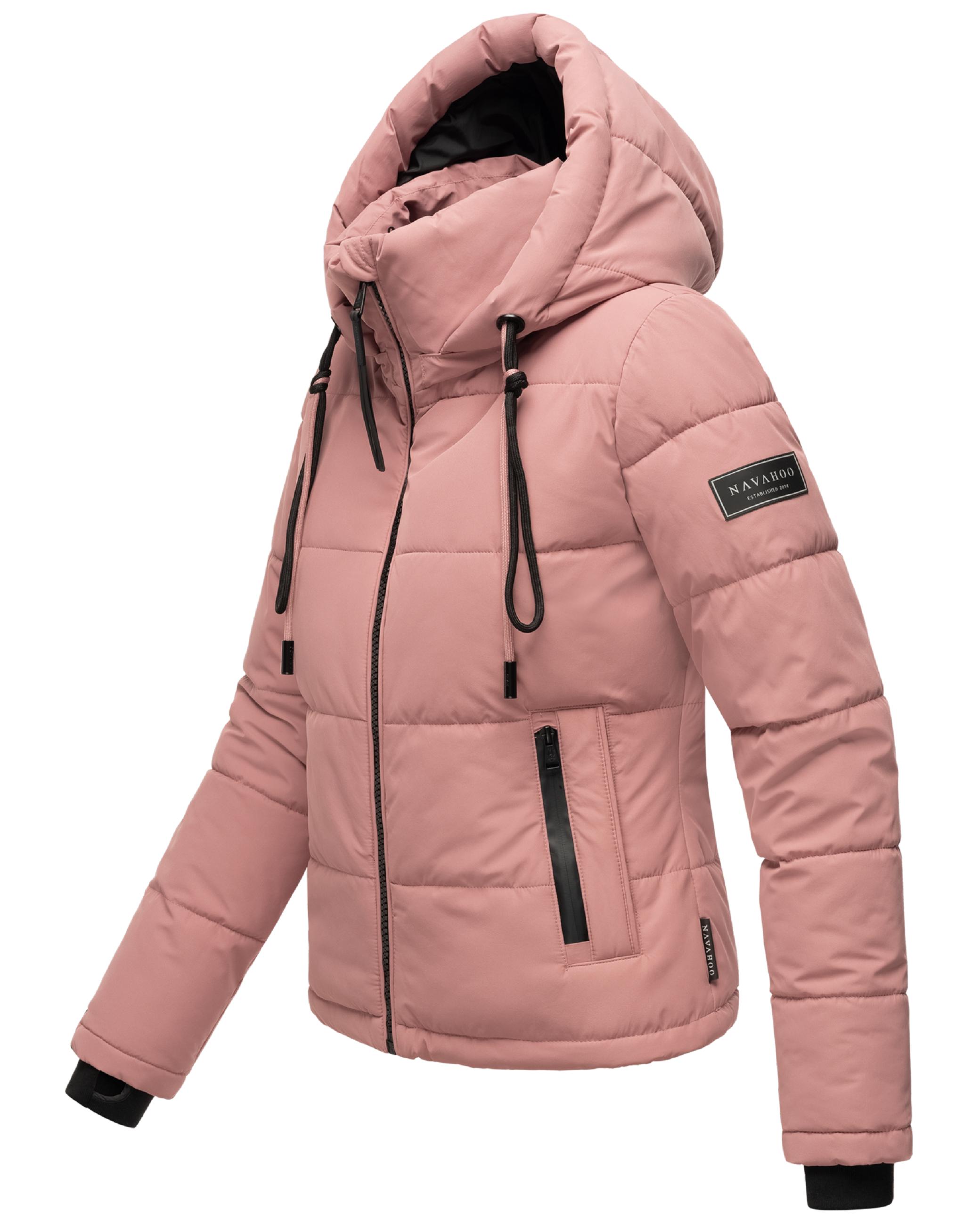 Steppjacke mit abnehmbarer Kapuze "Mit Liebe XIV" Dark Rose