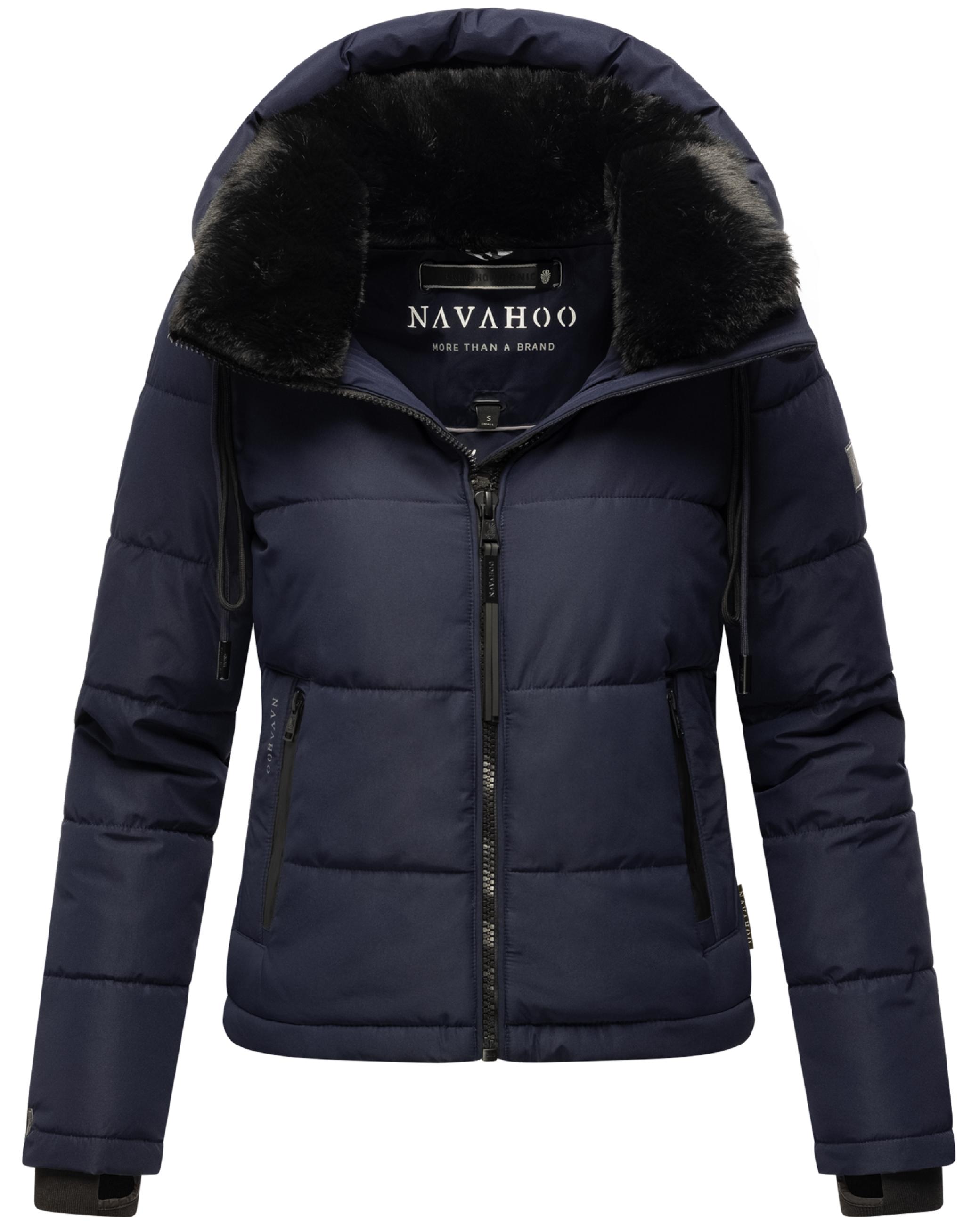 Steppjacke mit abnehmbarer Kapuze "Mit Liebe XIV" Navy