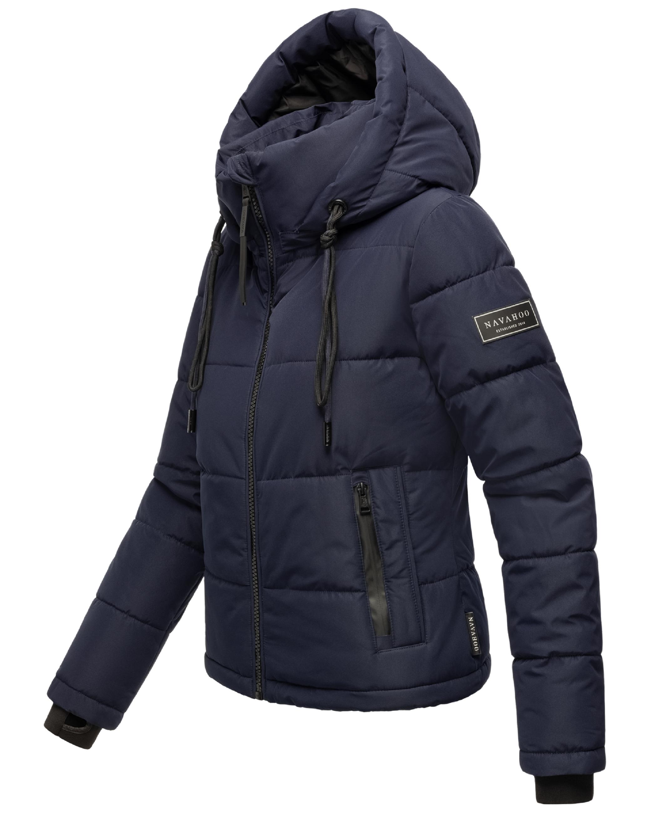 Steppjacke mit abnehmbarer Kapuze "Mit Liebe XIV" Navy