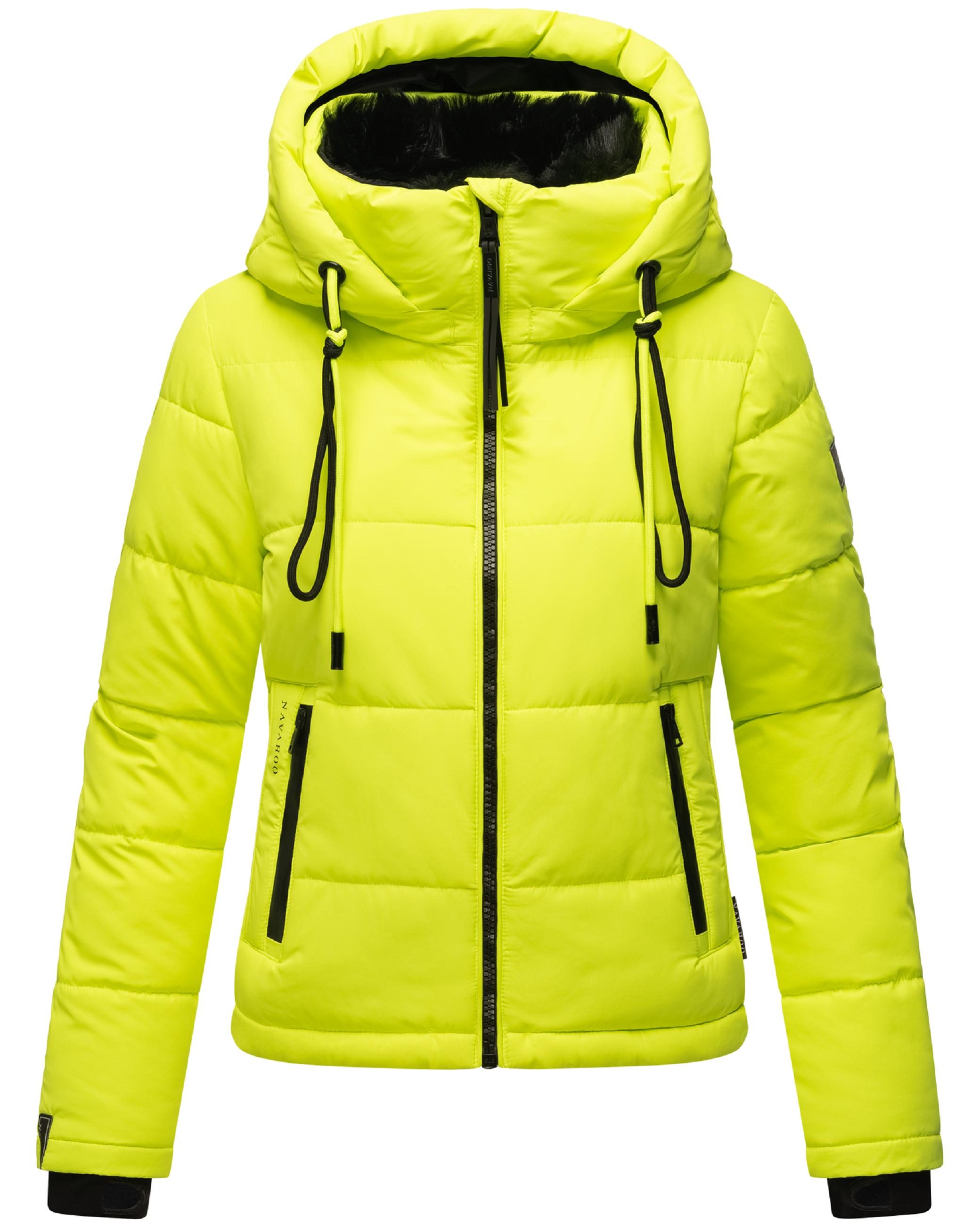 Steppjacke mit abnehmbarer Kapuze "Mit Liebe XIV" Neon Green