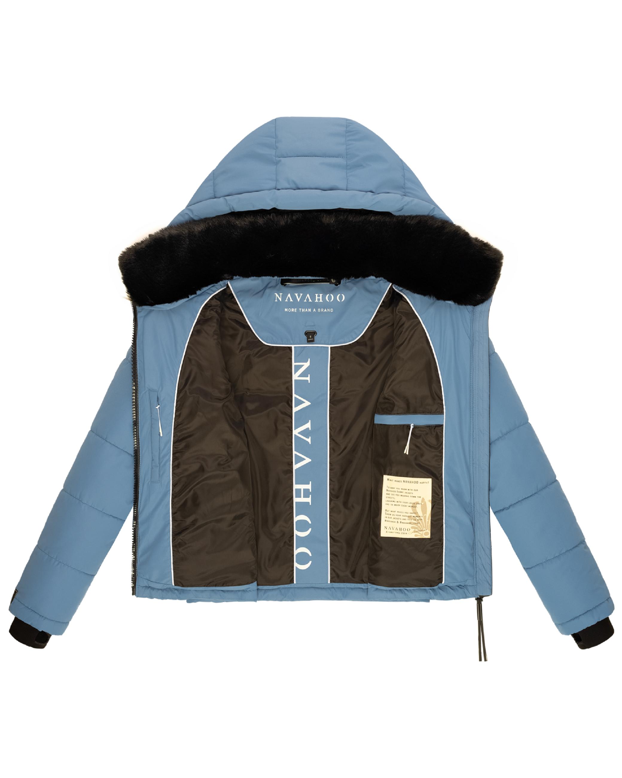 Steppjacke mit abnehmbarer Kapuze "Mit Liebe XIV" Powder Blue