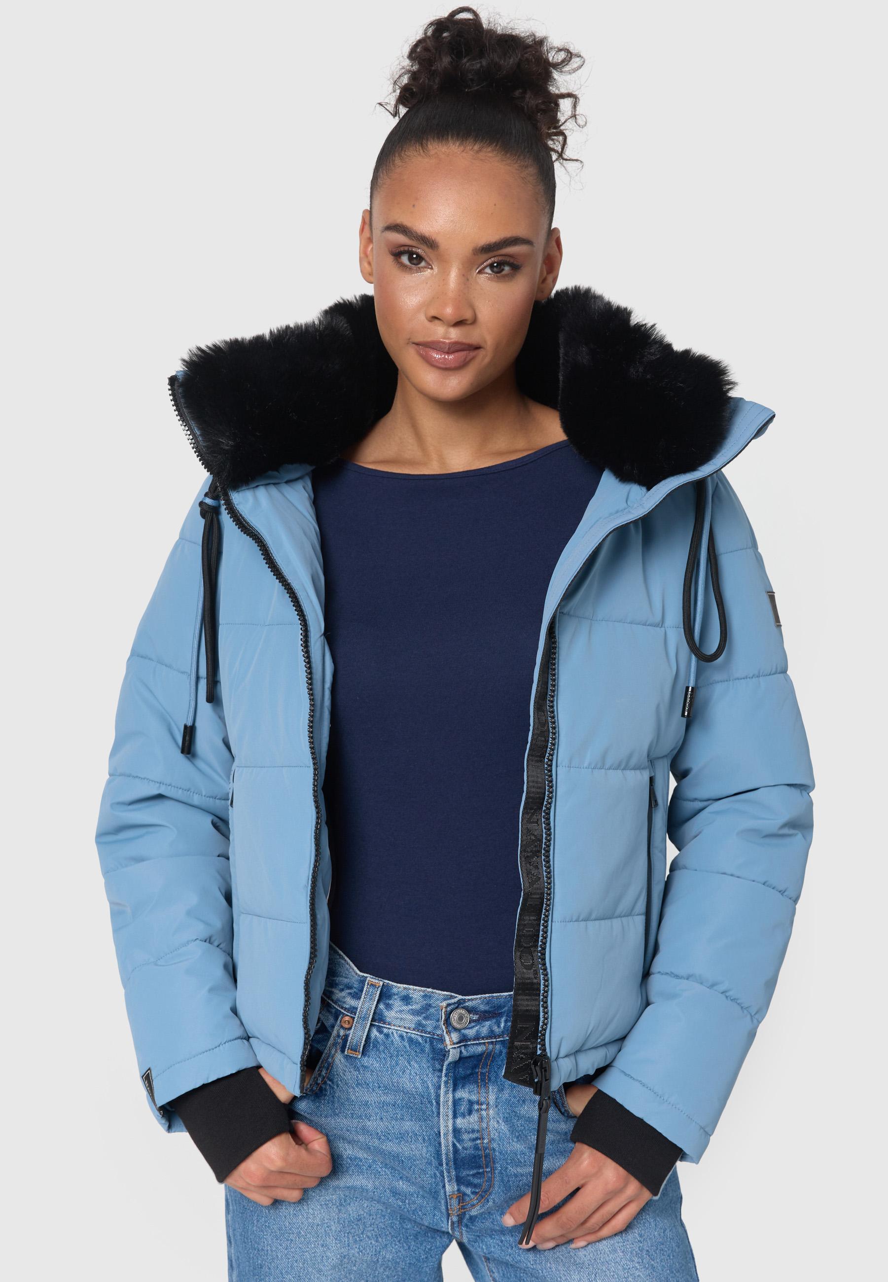 Steppjacke mit abnehmbarer Kapuze "Mit Liebe XIV" Powder Blue