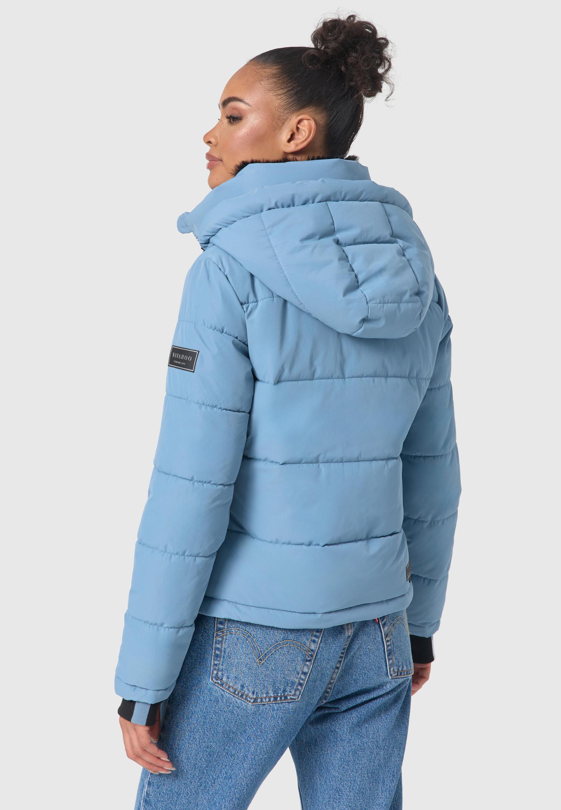 Steppjacke mit abnehmbarer Kapuze "Mit Liebe XIV" Powder Blue