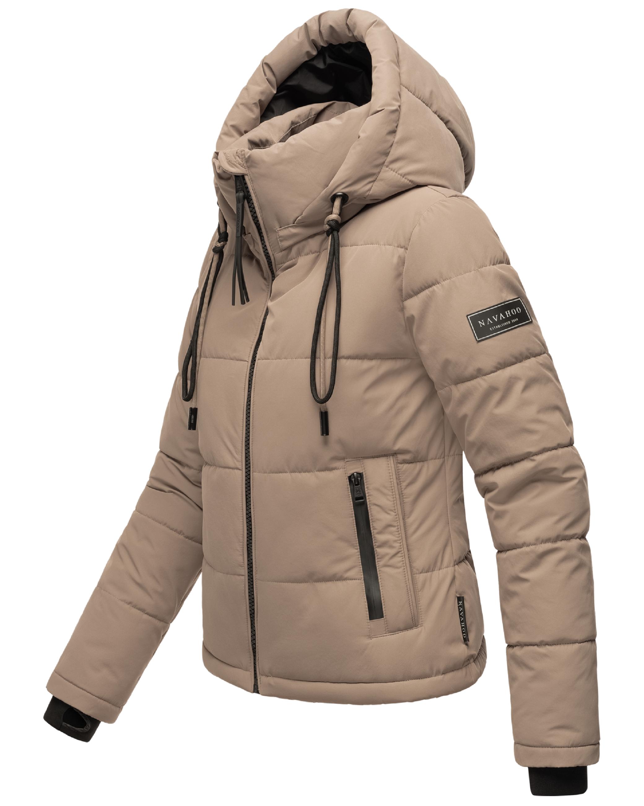 Steppjacke mit abnehmbarer Kapuze "Mit Liebe XIV" Taupe Grey