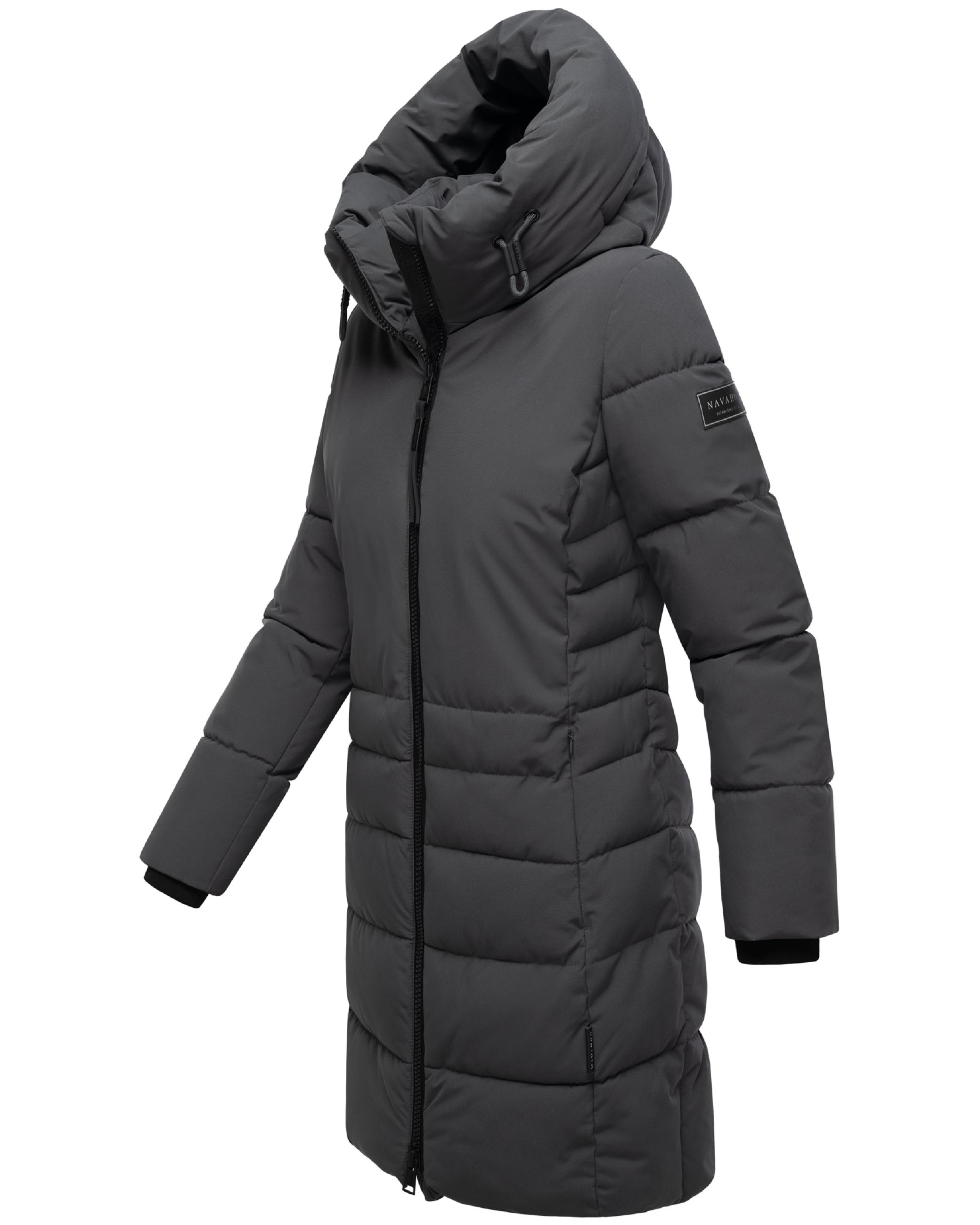 Steppmantel mit Kapuze "Mondnebel XIV" Anthracite