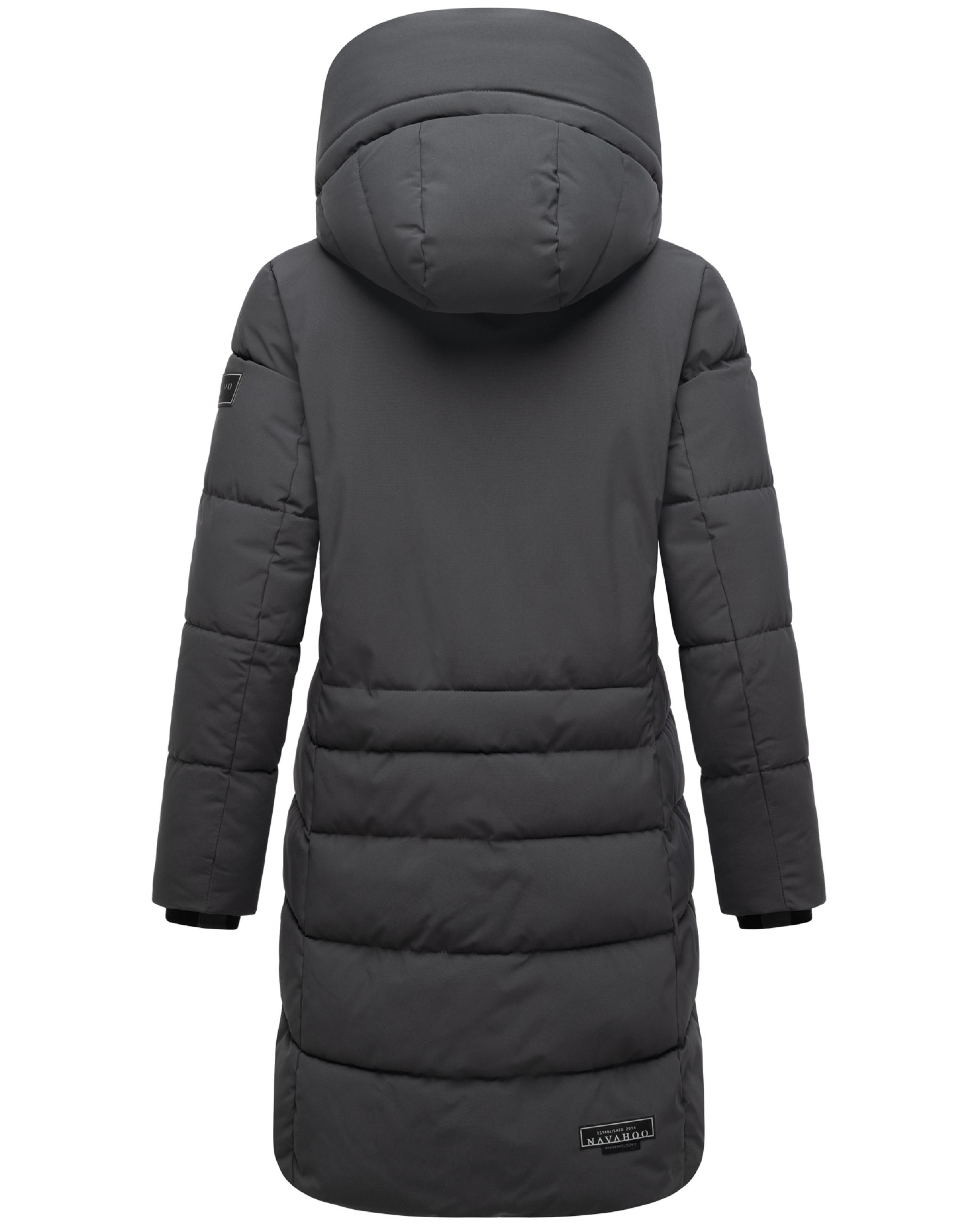 Steppmantel mit Kapuze "Mondnebel XIV" Anthracite