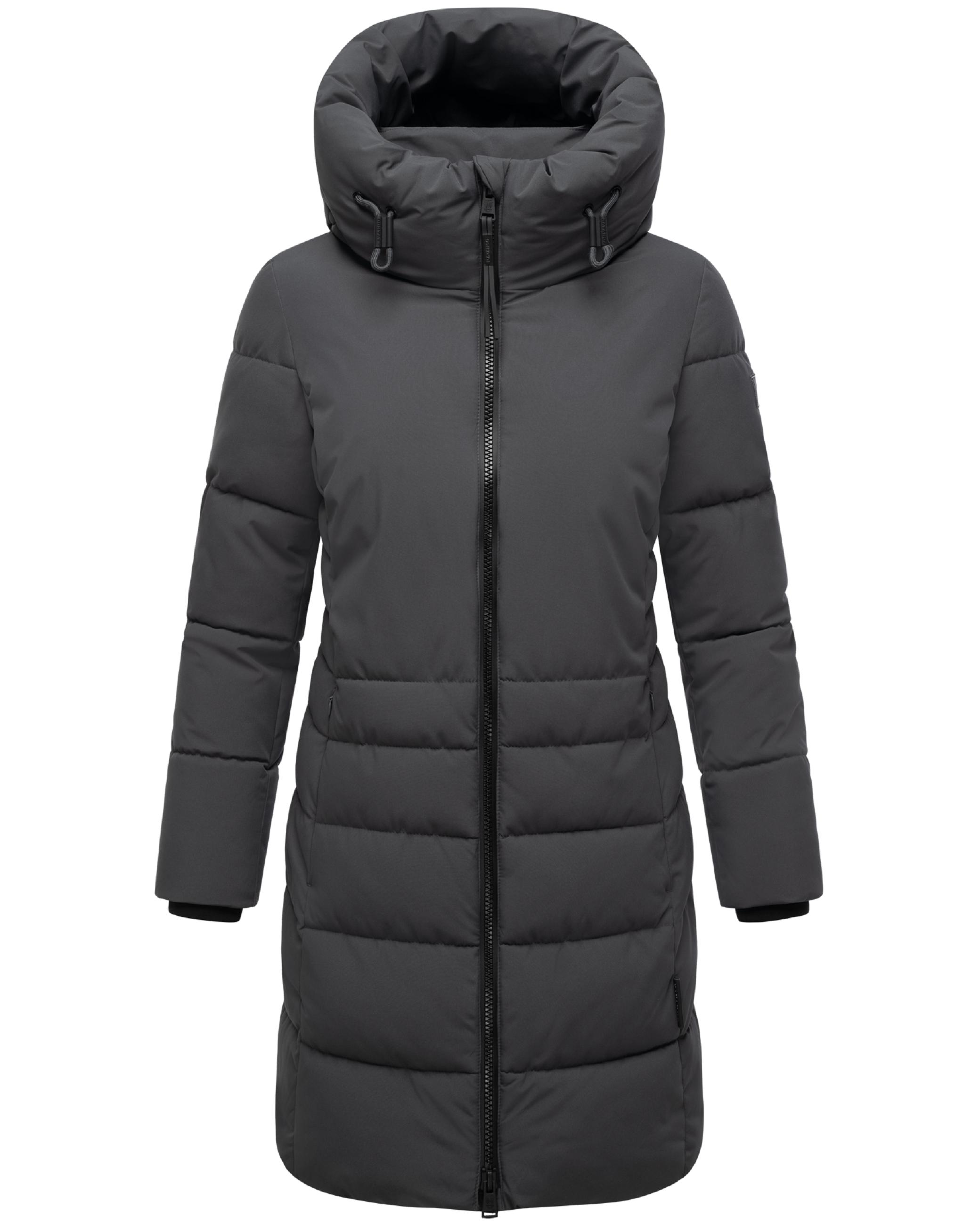 Steppmantel mit Kapuze "Mondnebel XIV" Anthracite