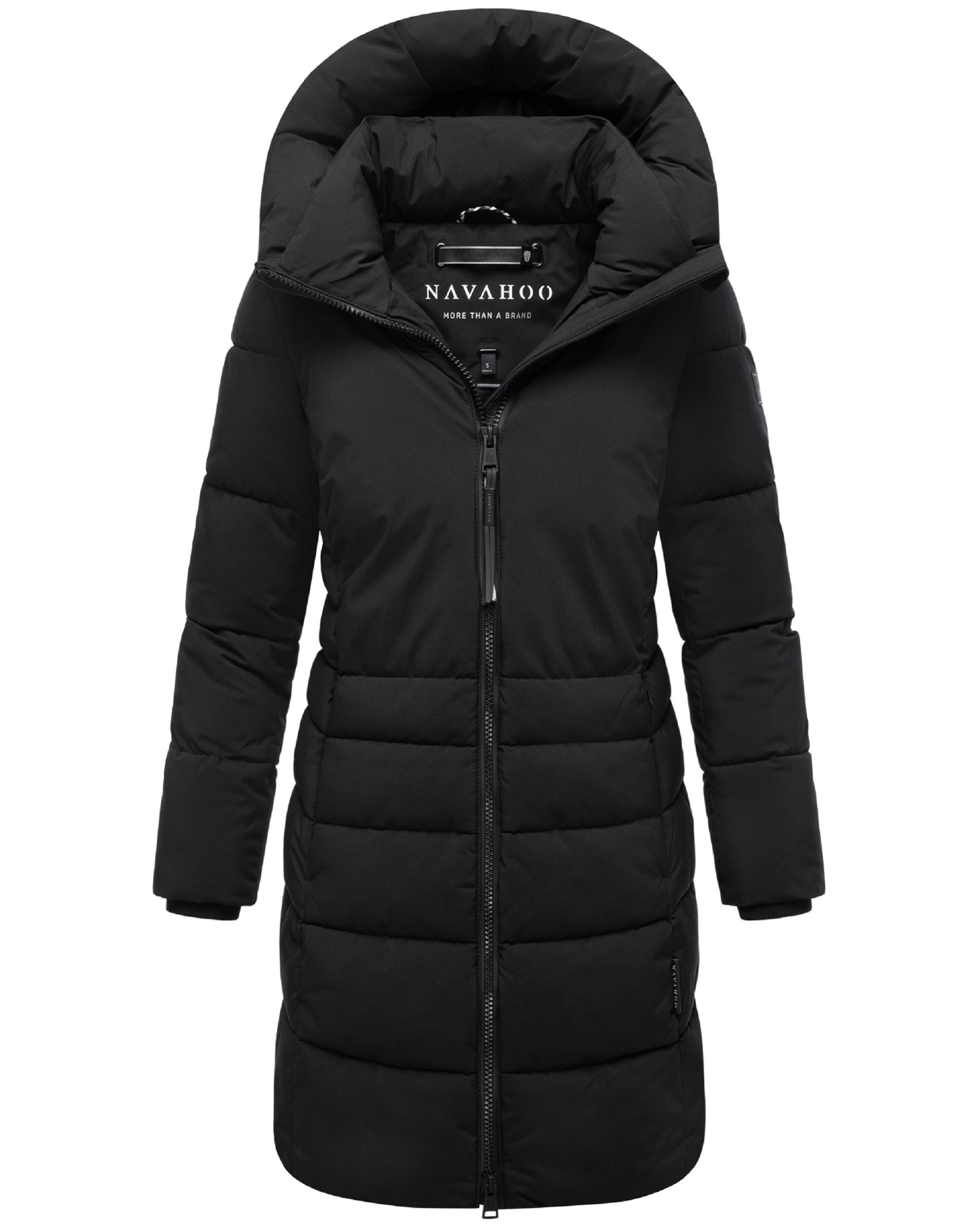 Steppmantel mit Kapuze "Mondnebel XIV" Black