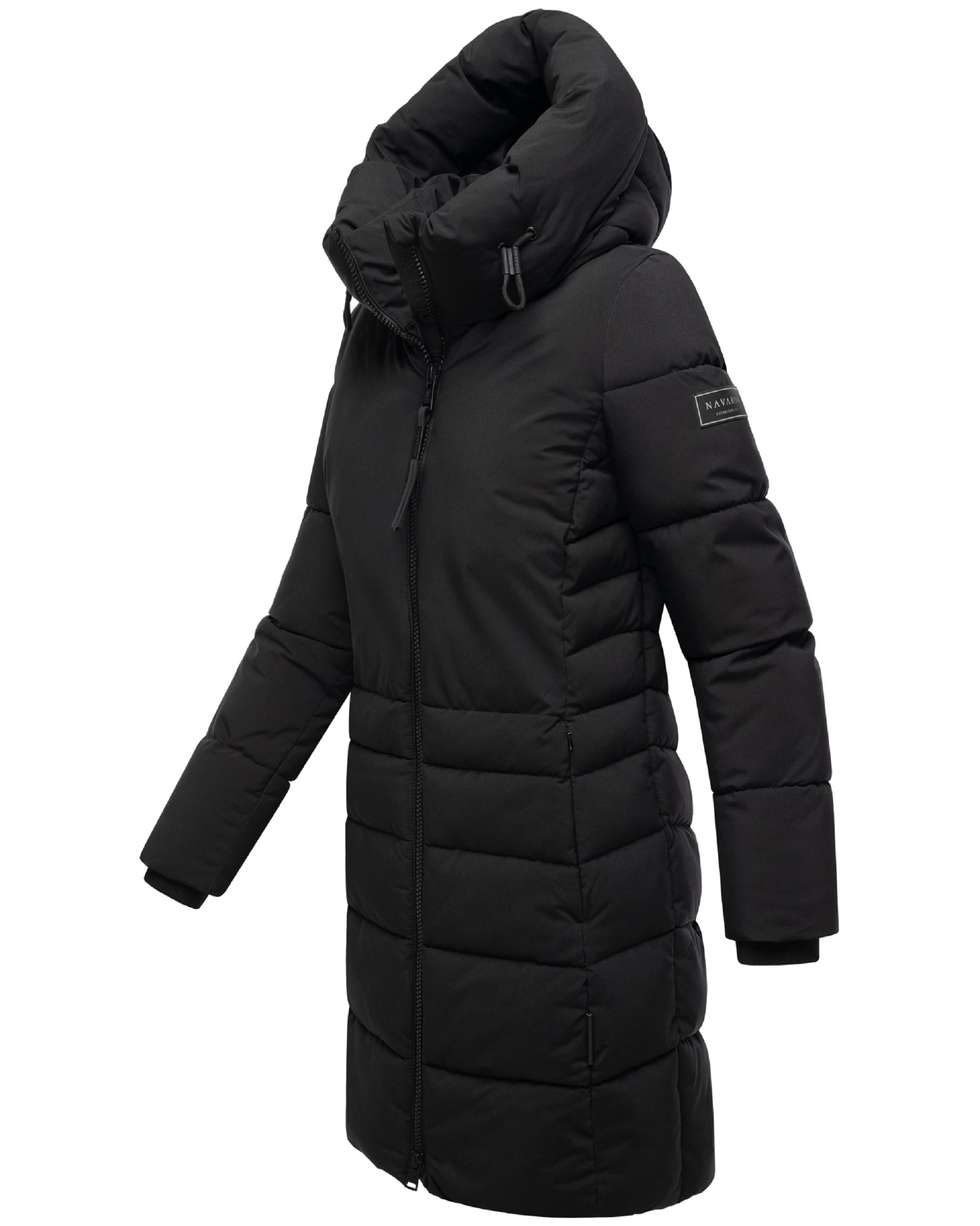 Steppmantel mit Kapuze "Mondnebel XIV" Black