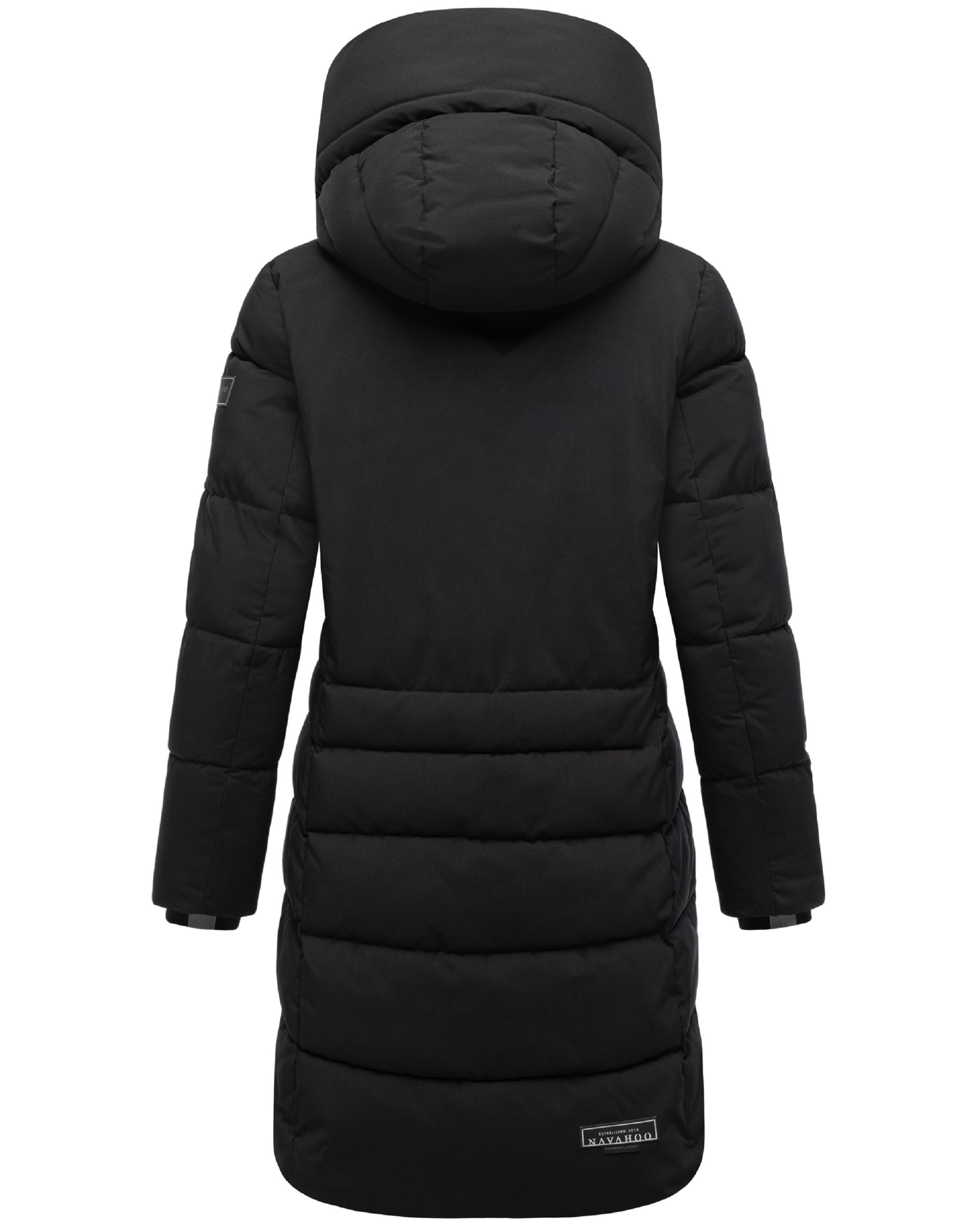 Steppmantel mit Kapuze "Mondnebel XIV" Black