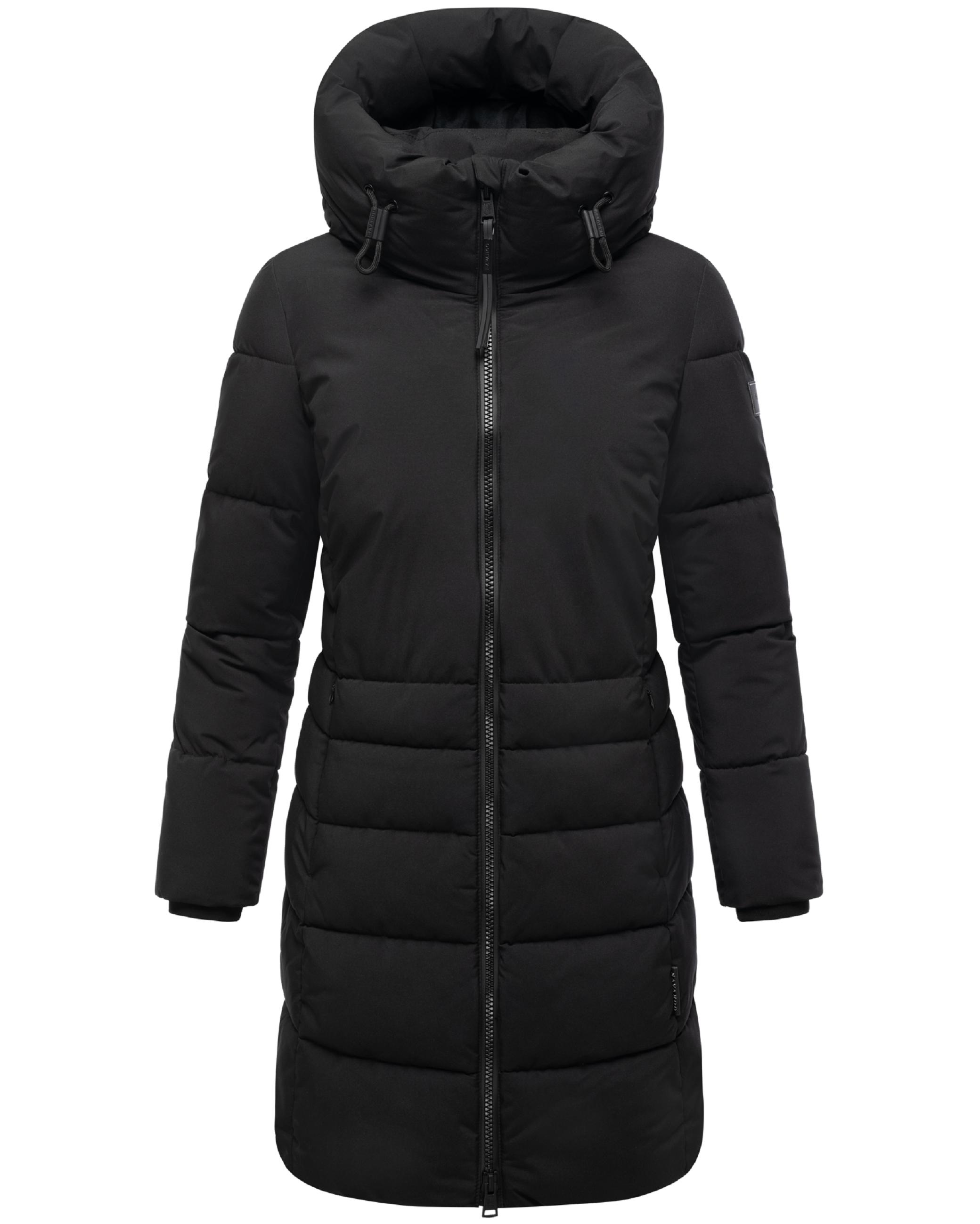 Steppmantel mit Kapuze "Mondnebel XIV" Black