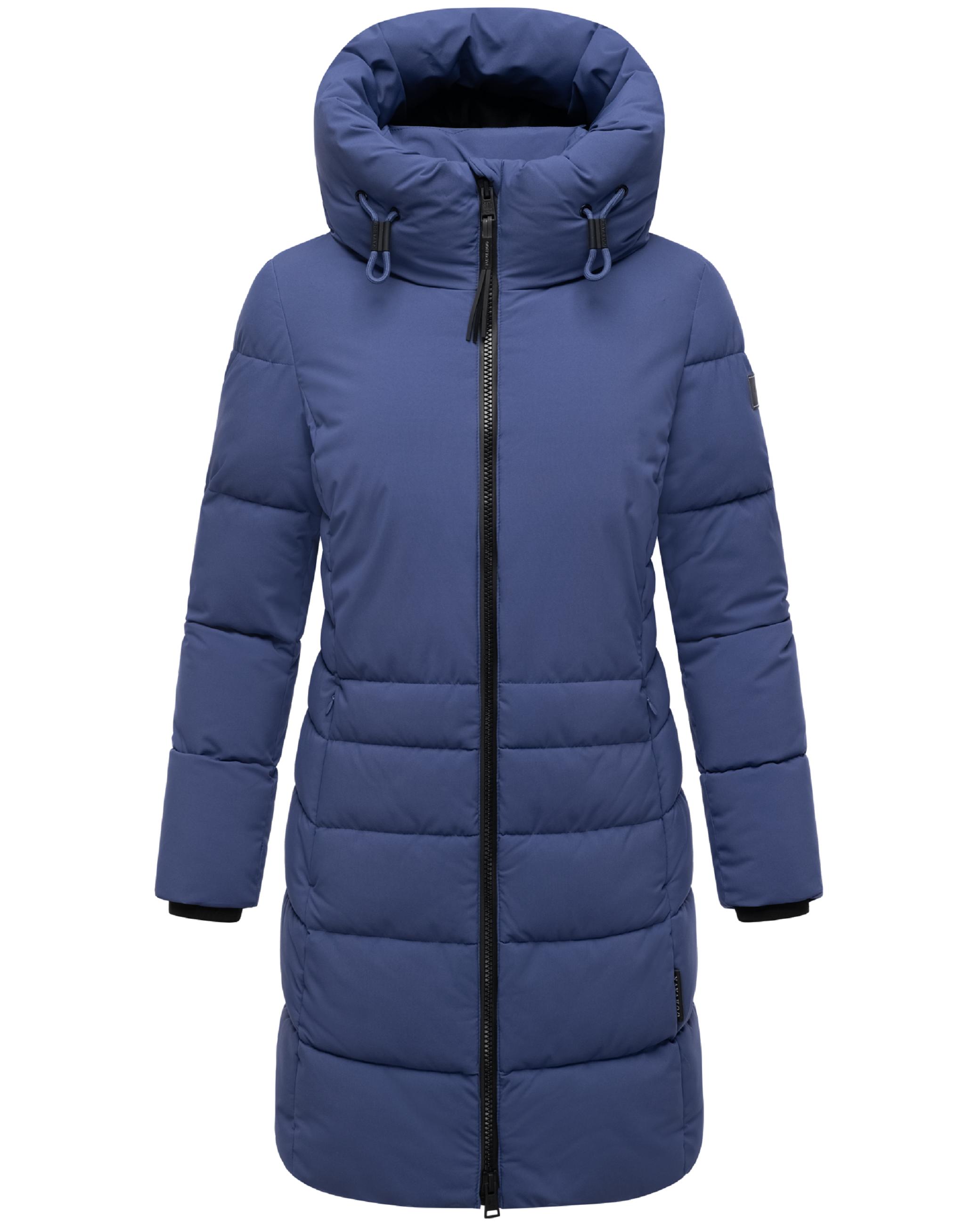 Steppmantel mit Kapuze "Mondnebel XIV" Blue Violet