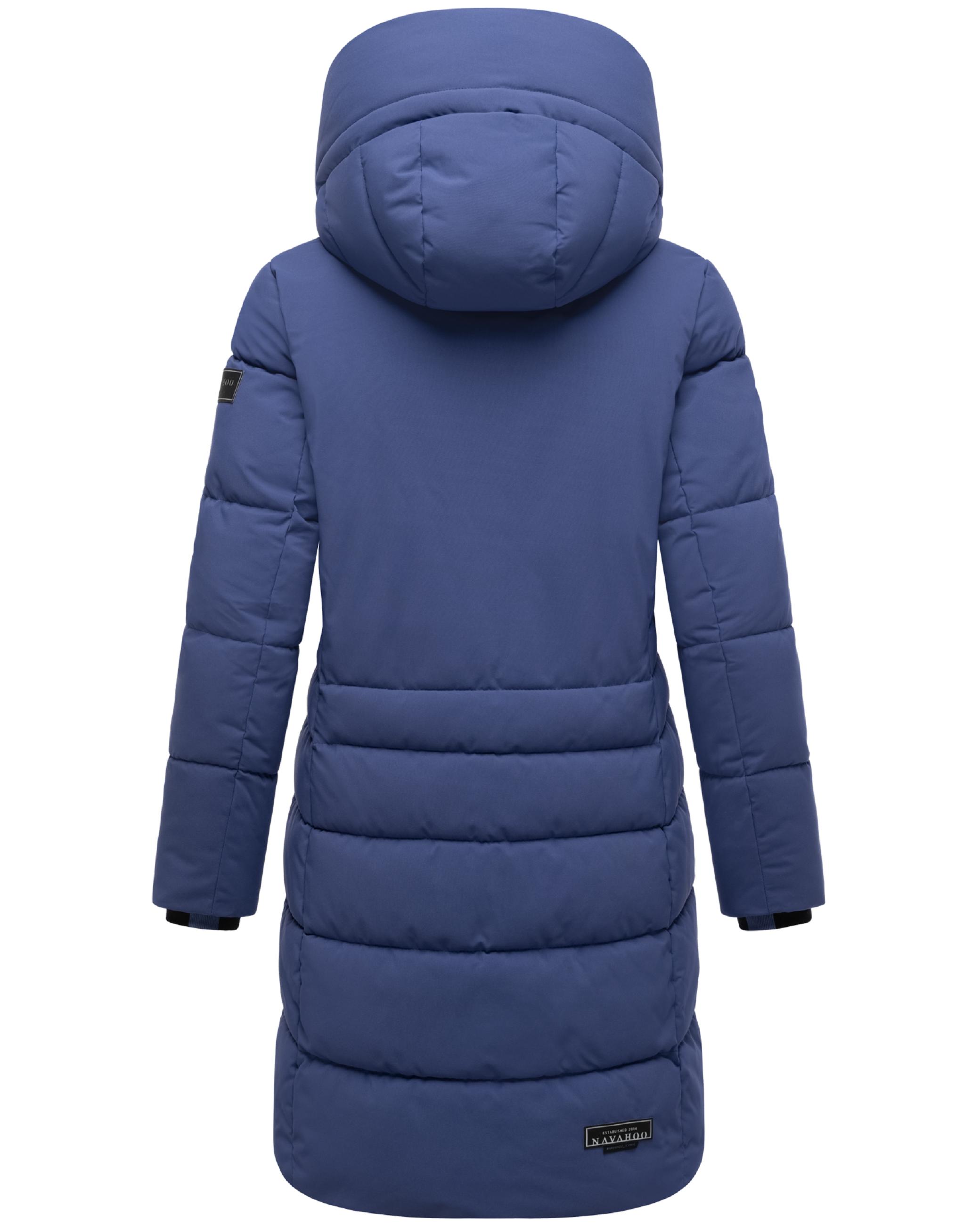 Steppmantel mit Kapuze "Mondnebel XIV" Blue Violet