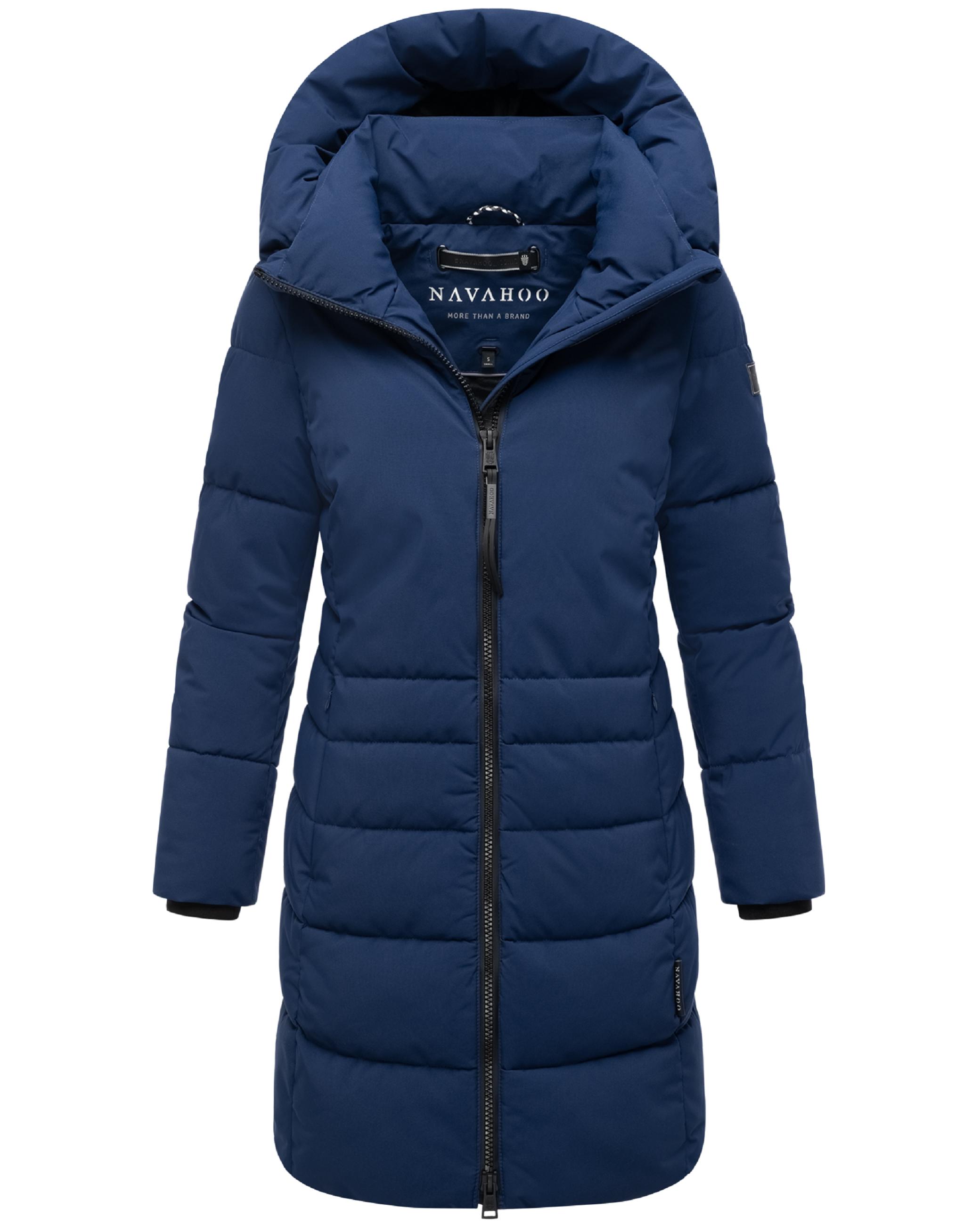 Steppmantel mit Kapuze "Mondnebel XIV" Navy