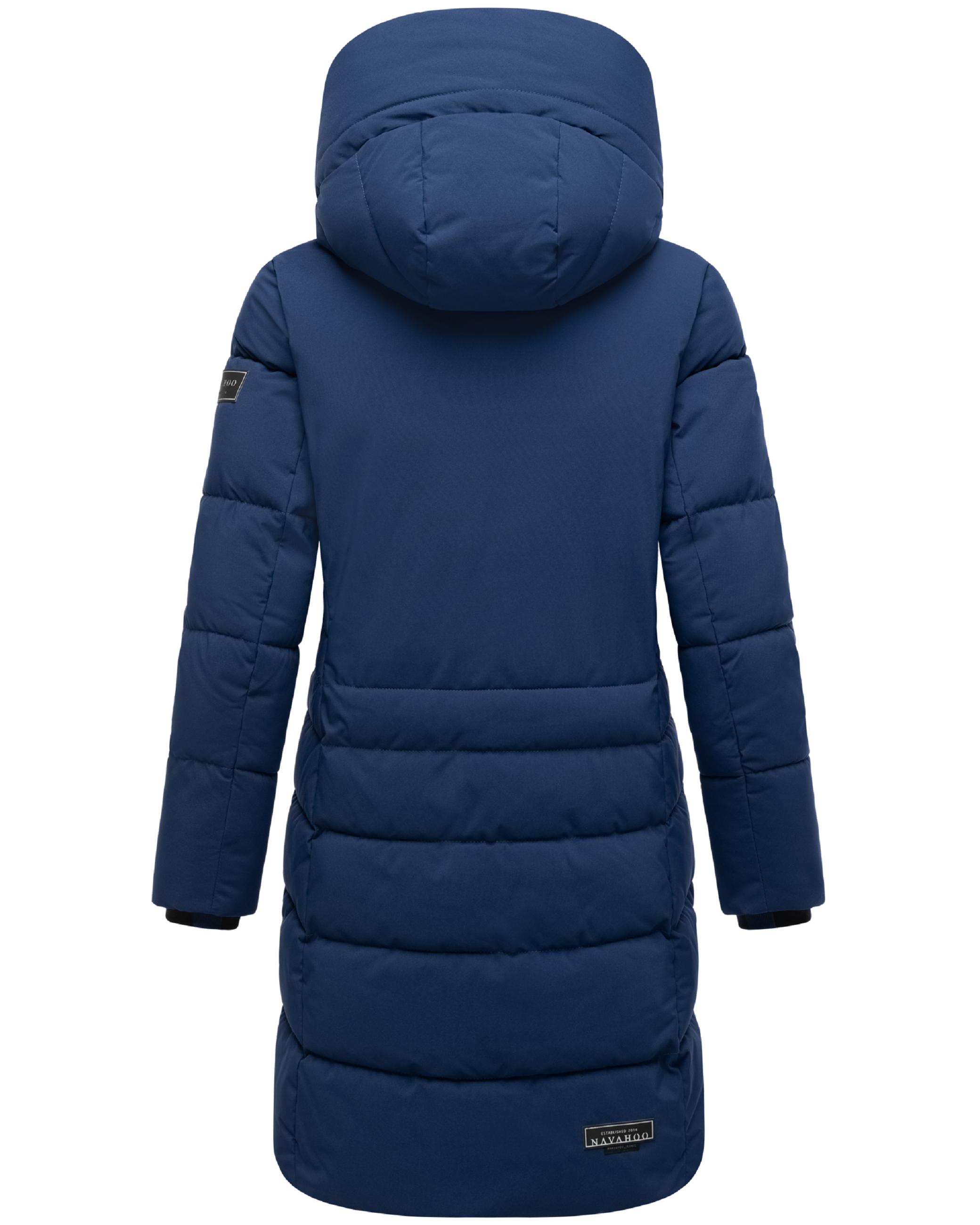 Steppmantel mit Kapuze "Mondnebel XIV" Navy