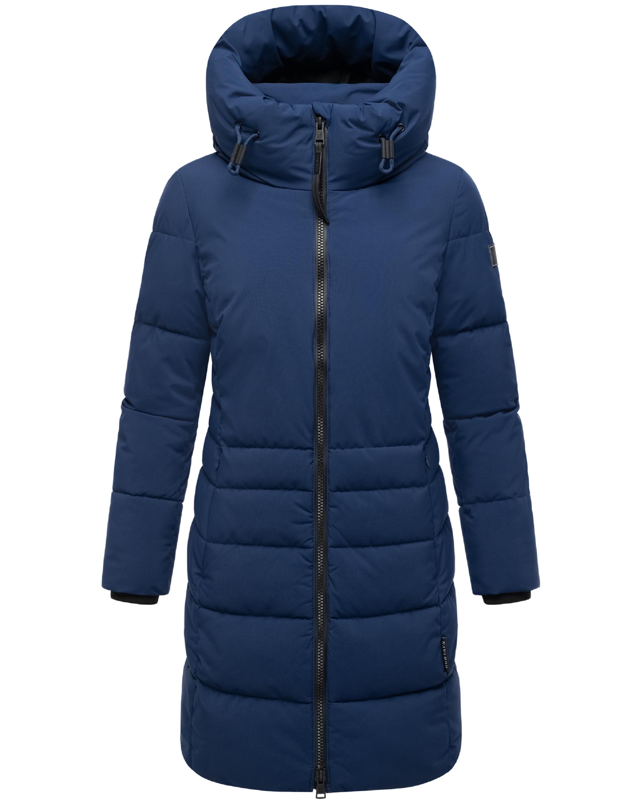 Steppmantel mit Kapuze "Mondnebel XIV" Navy