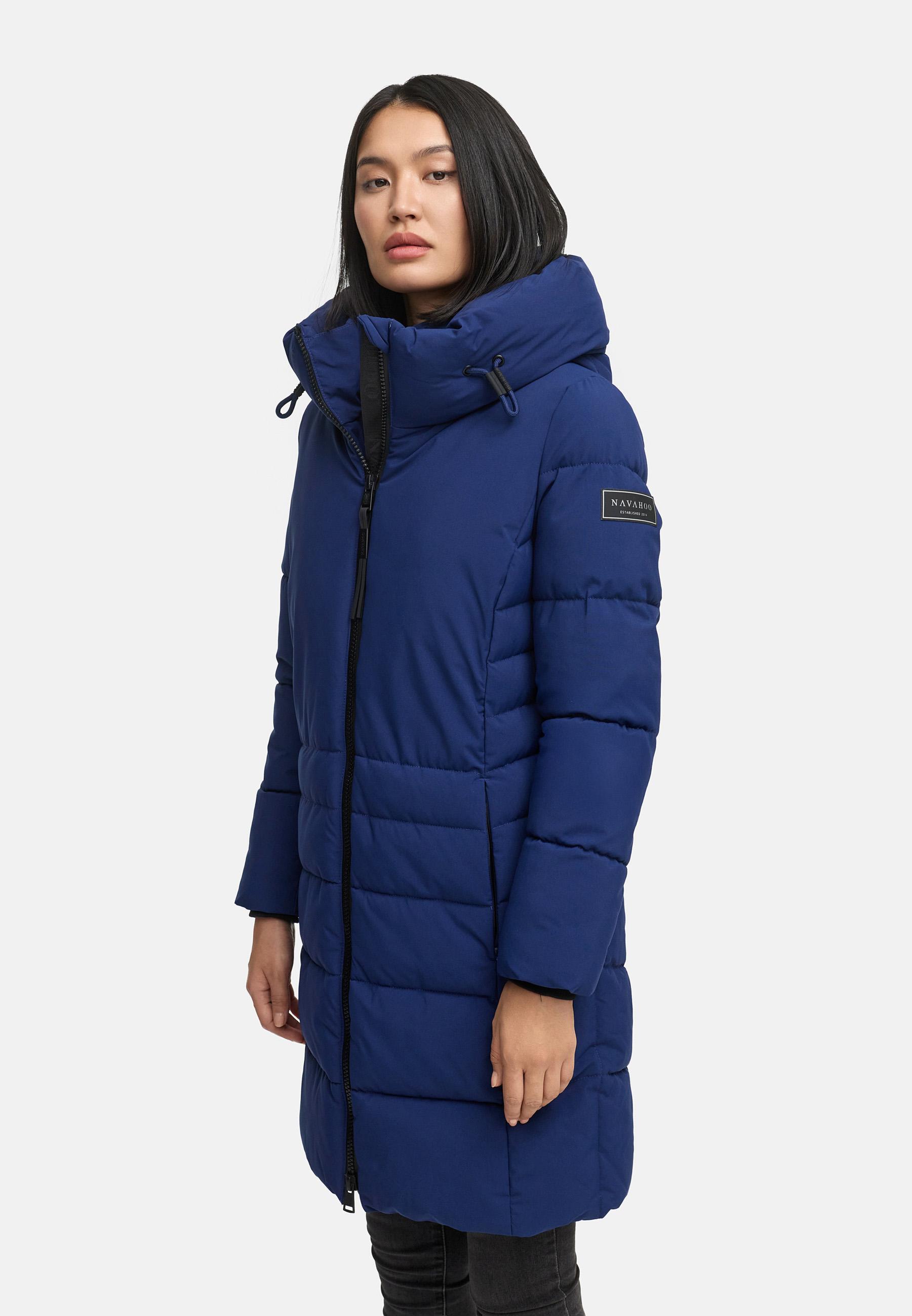 Steppmantel  mit Kapuze "Mondnebel XIV" Navy