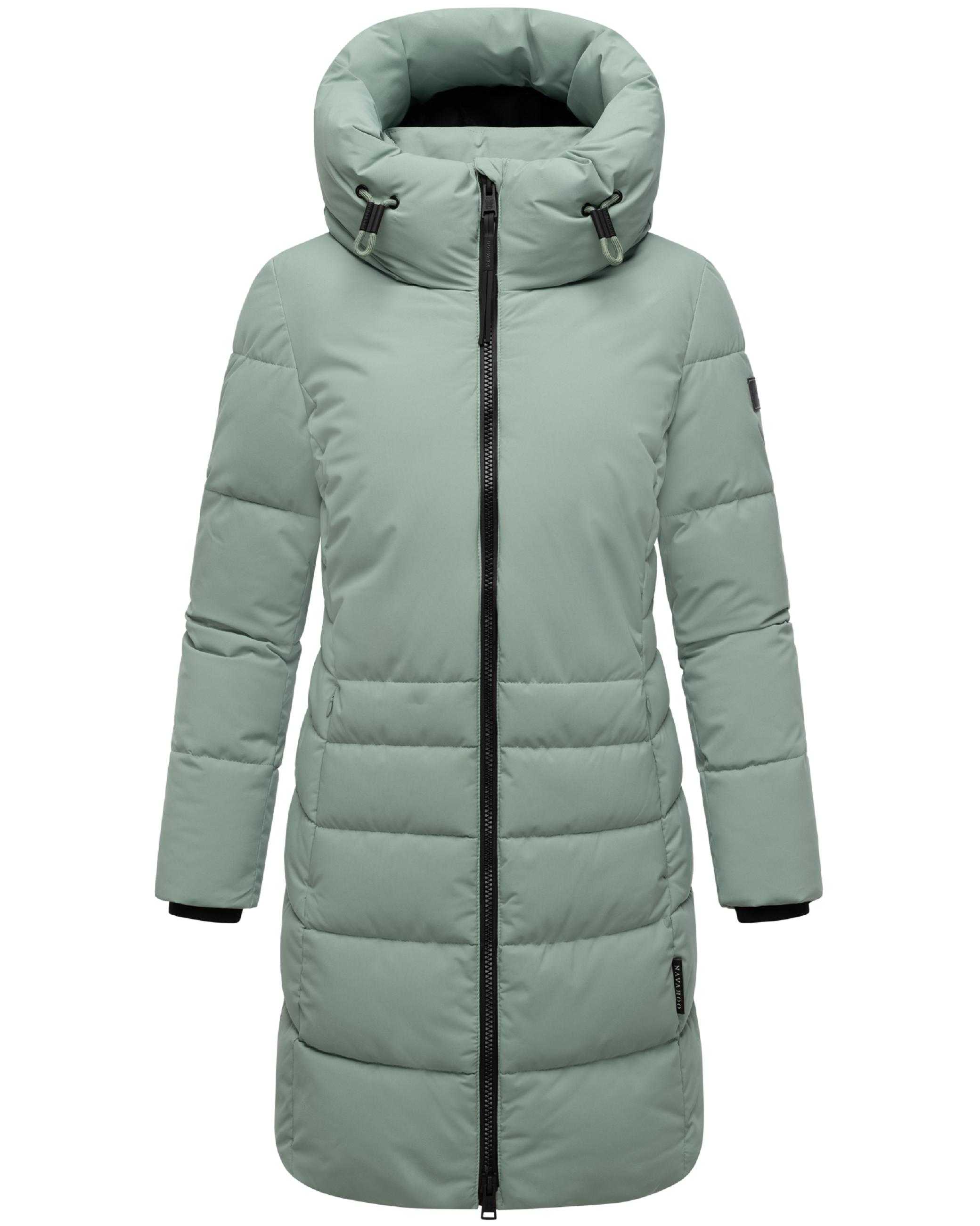 Steppmantel mit Kapuze "Mondnebel XIV" Smokey Mint
