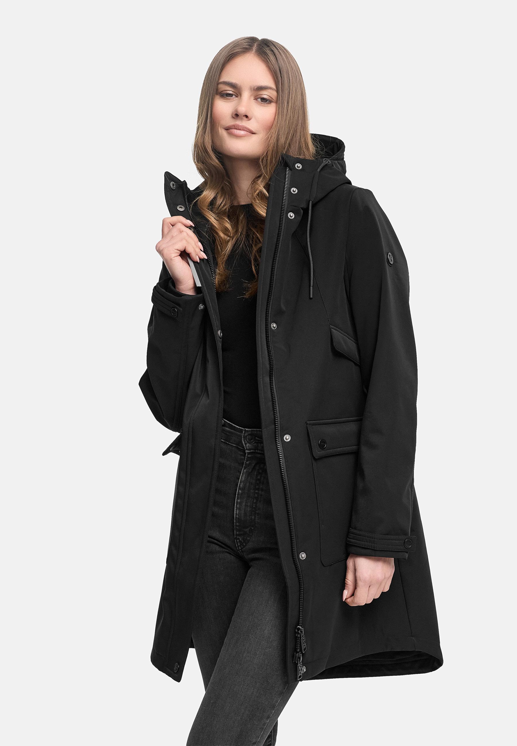 Wasserdichter Softshellmantel für den Übergang "Morgennebel 14" Black