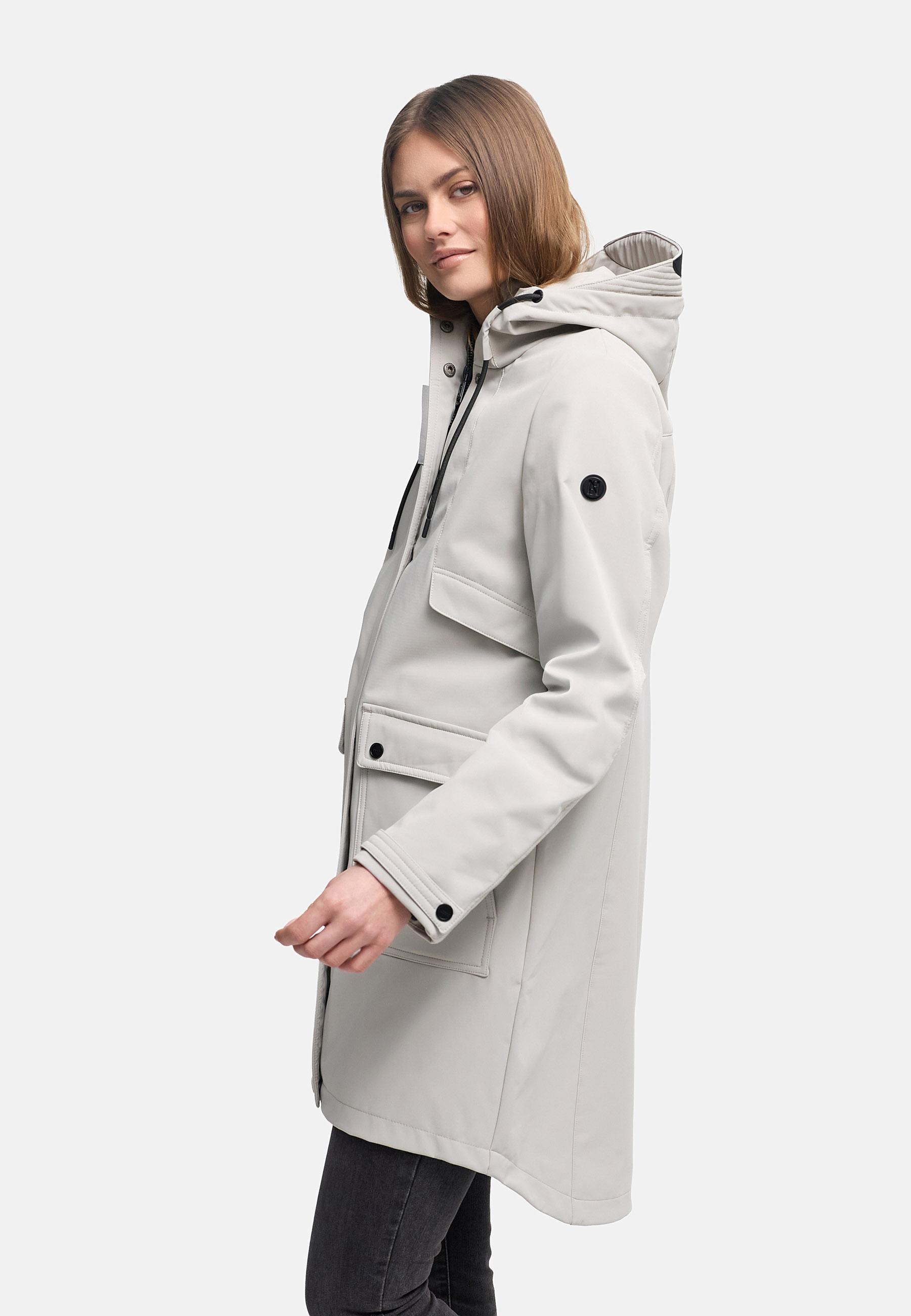 Wasserdichter Softshellmantel für den Übergang "Morgennebel 14" Bone