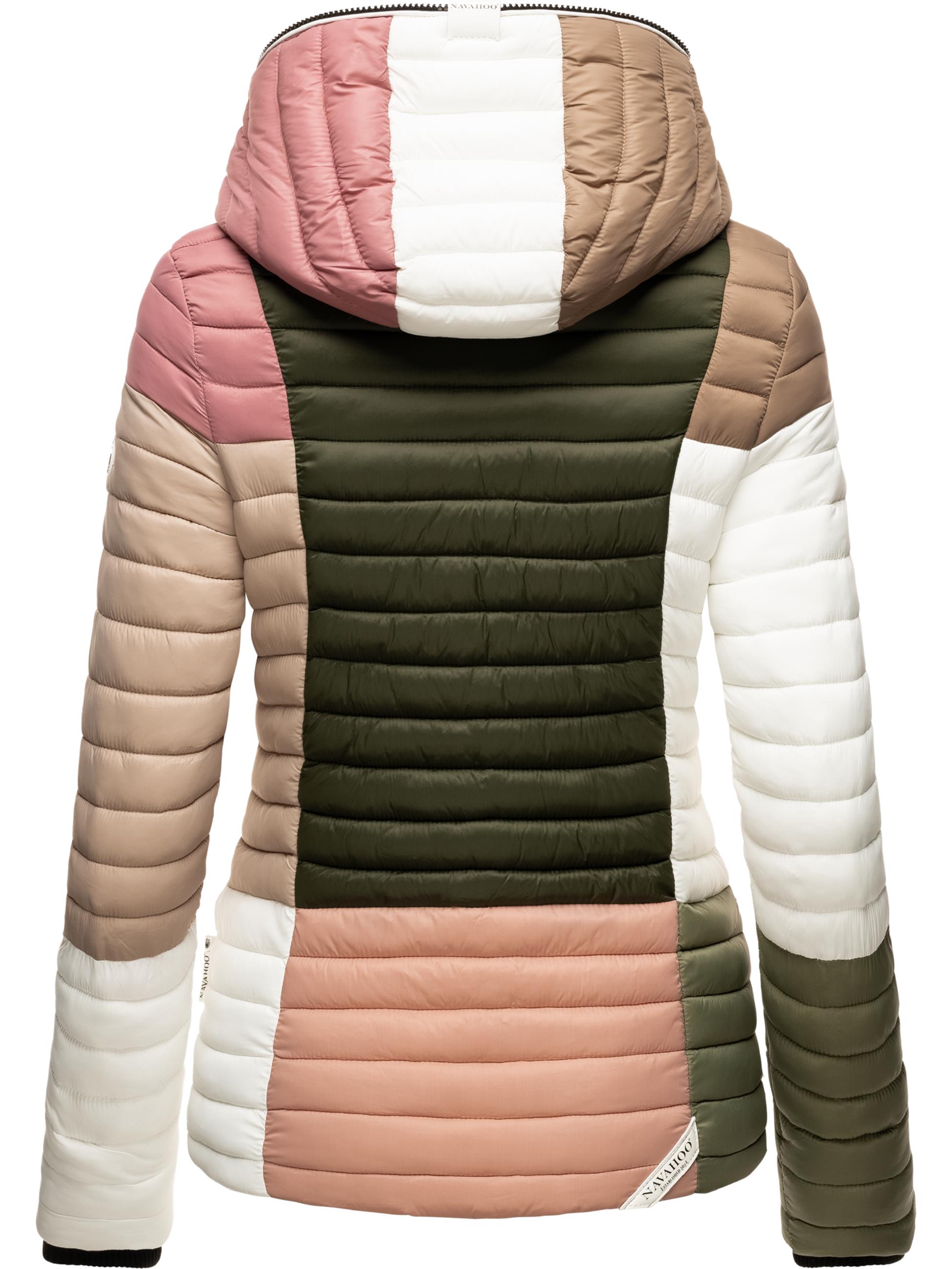 Leichte Steppjacke Colorblocking mit Kapuze "Multikulti" Multicolour Naturals