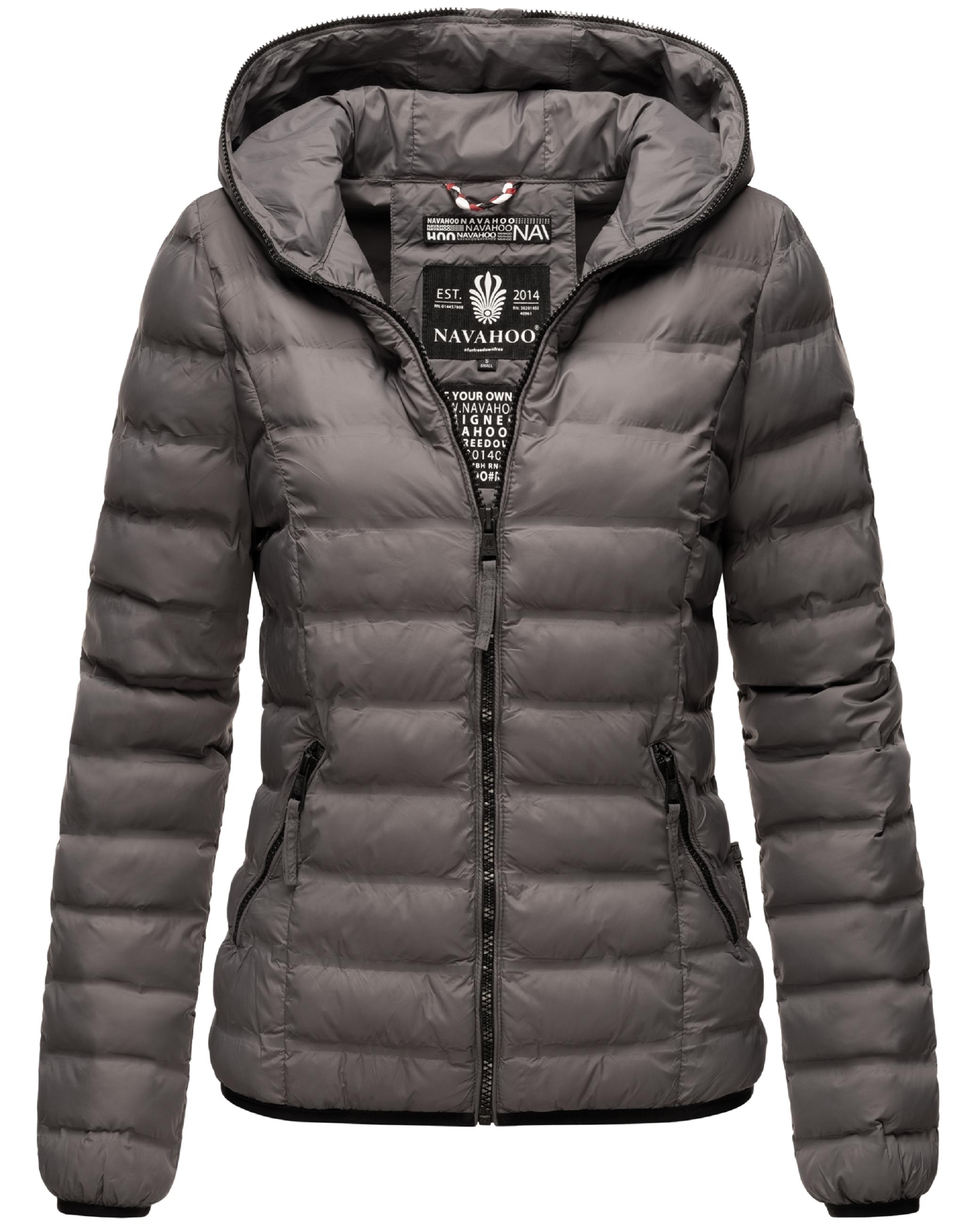 Leichte Steppjacke mit Kapuze "Neevia" Dark Grey