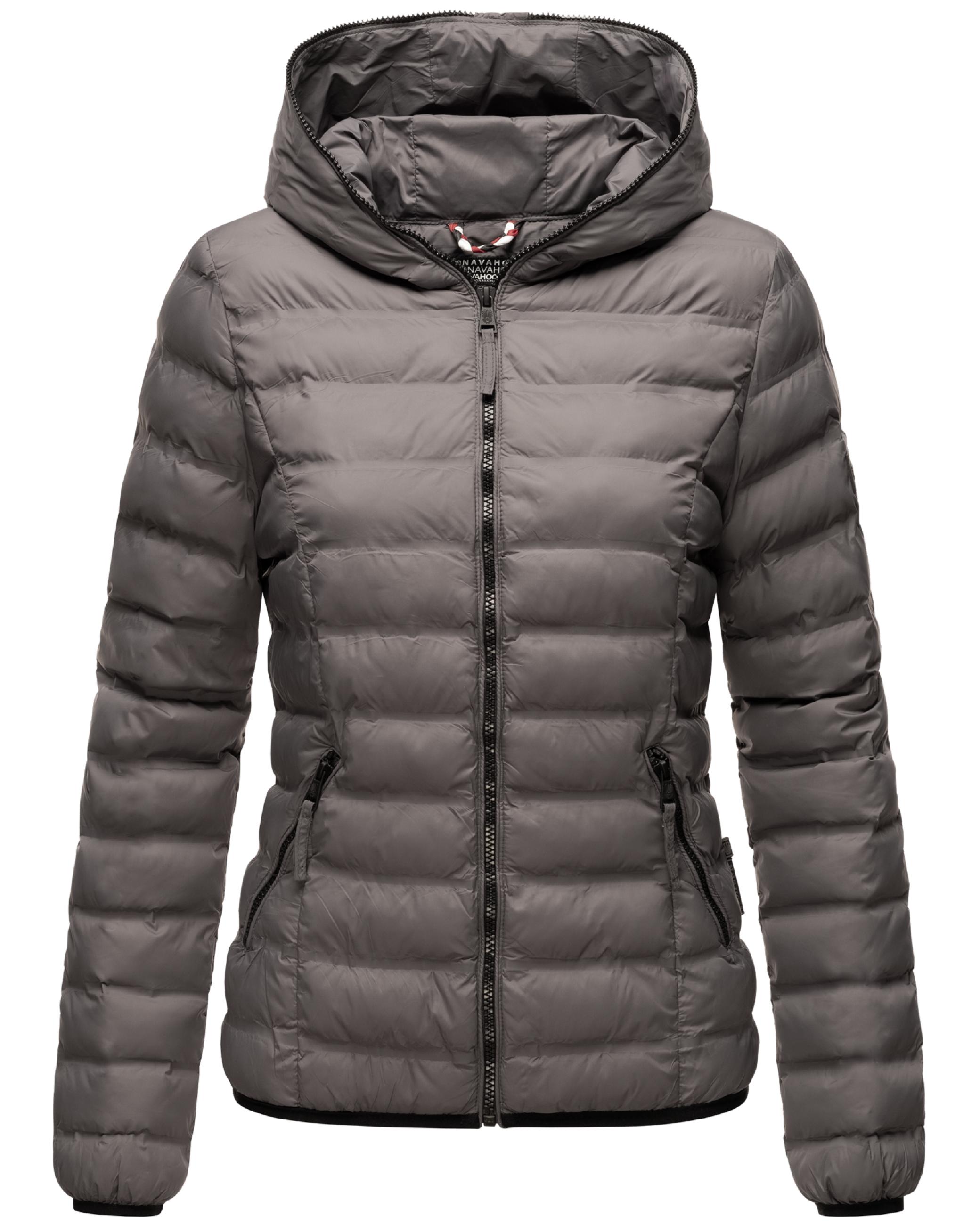 Leichte Steppjacke mit Kapuze "Neevia" Dark Grey