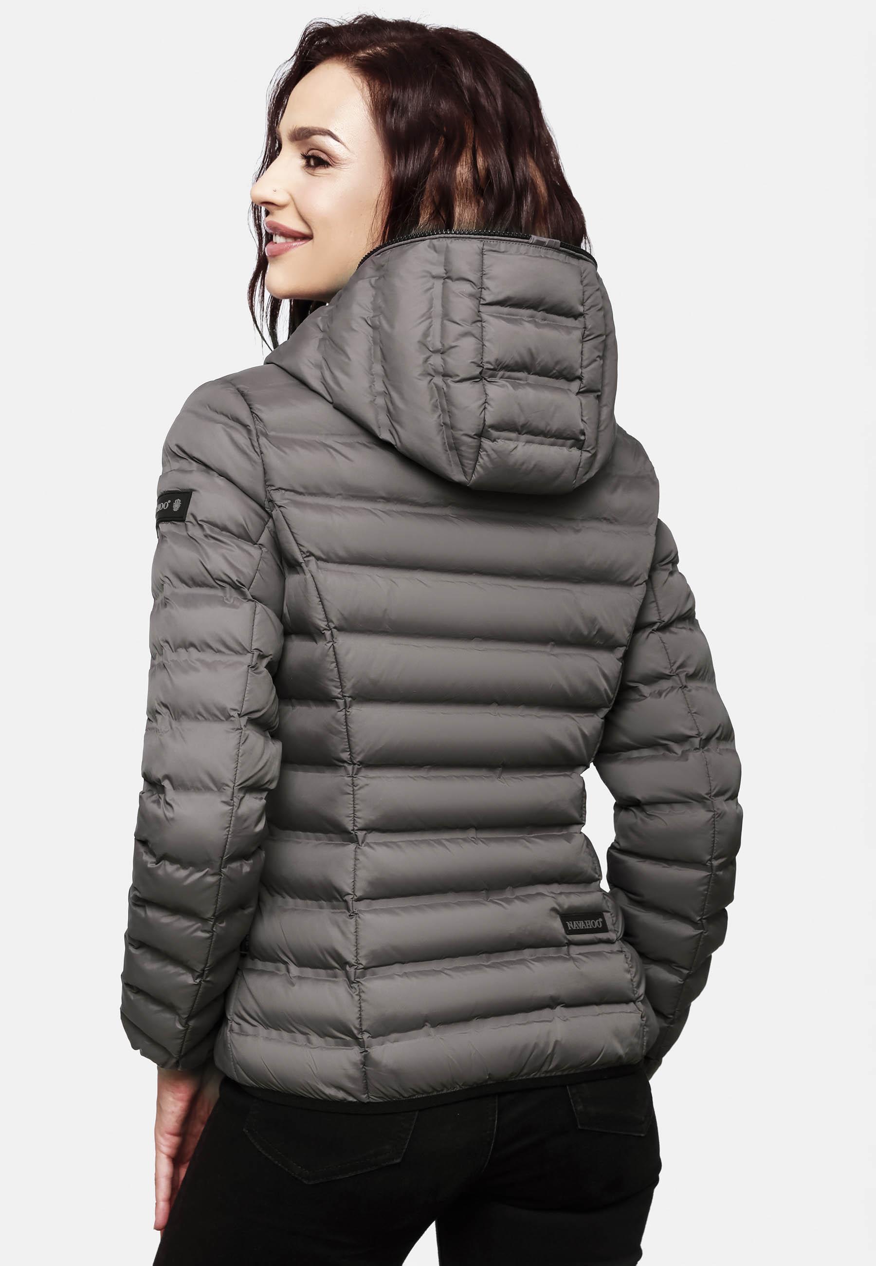 Leichte Steppjacke mit Kapuze "Neevia" Dark Grey