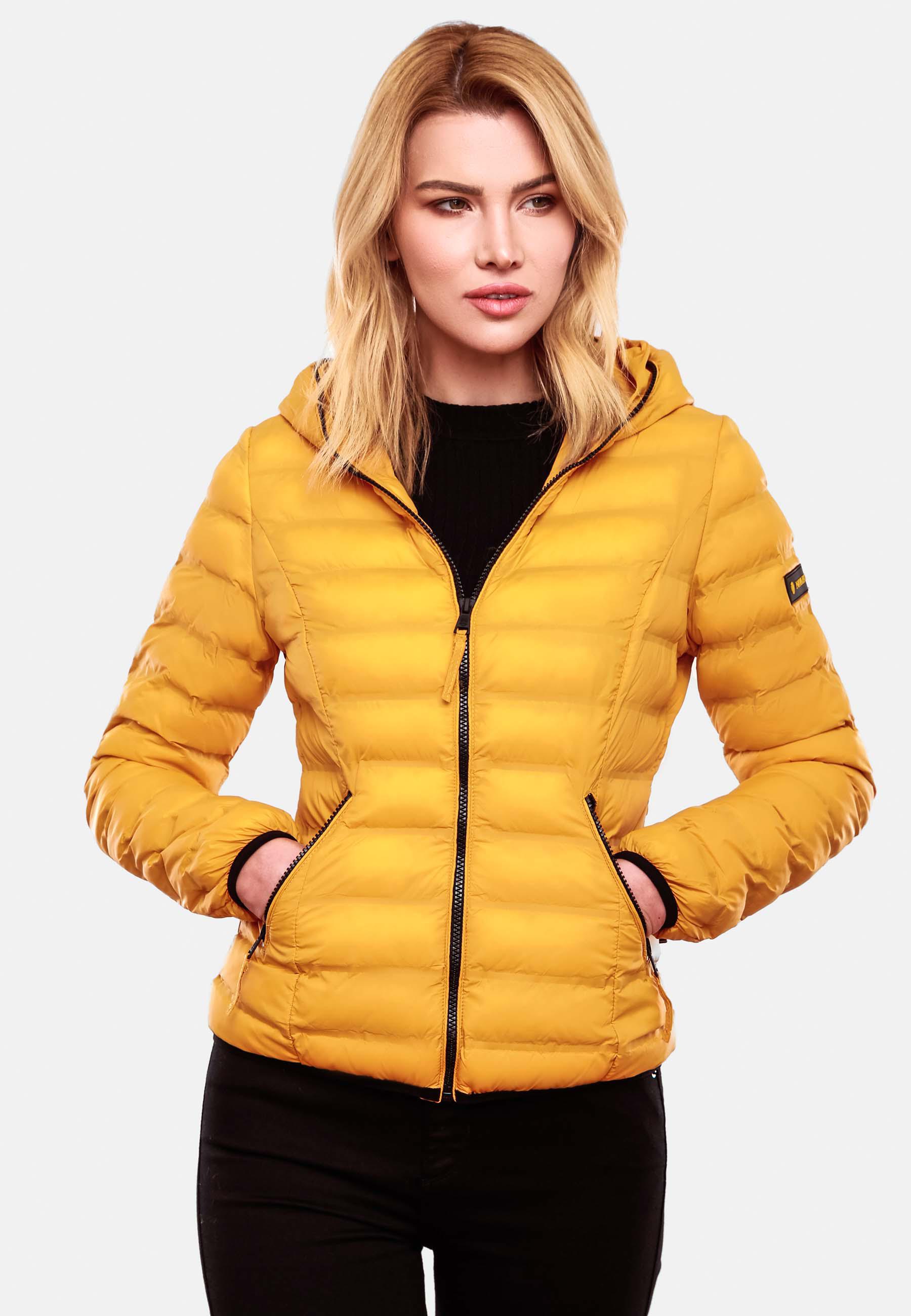 Leichte Steppjacke mit Kapuze "Neevia" Yellow