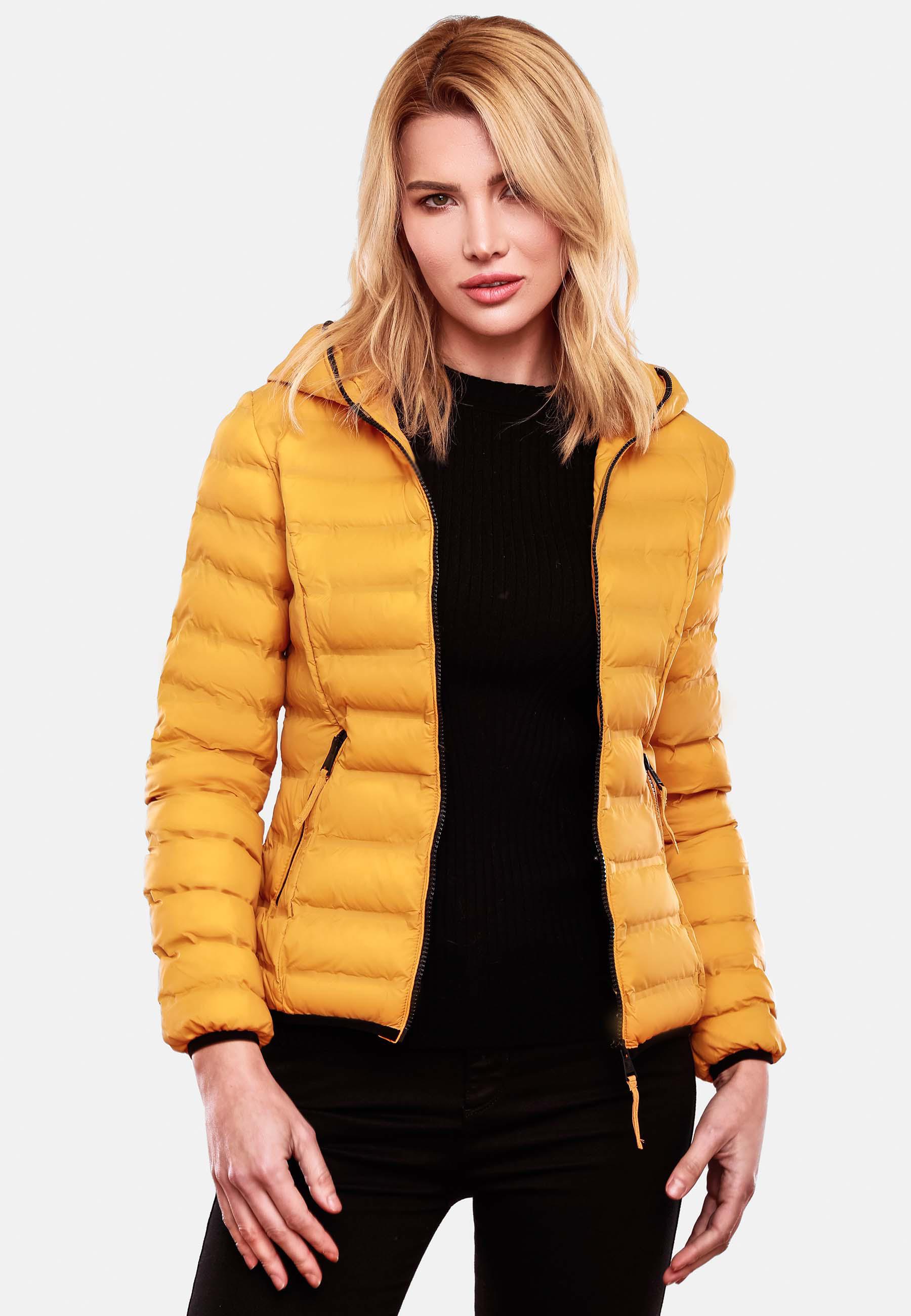 Leichte Steppjacke mit Kapuze "Neevia" Yellow