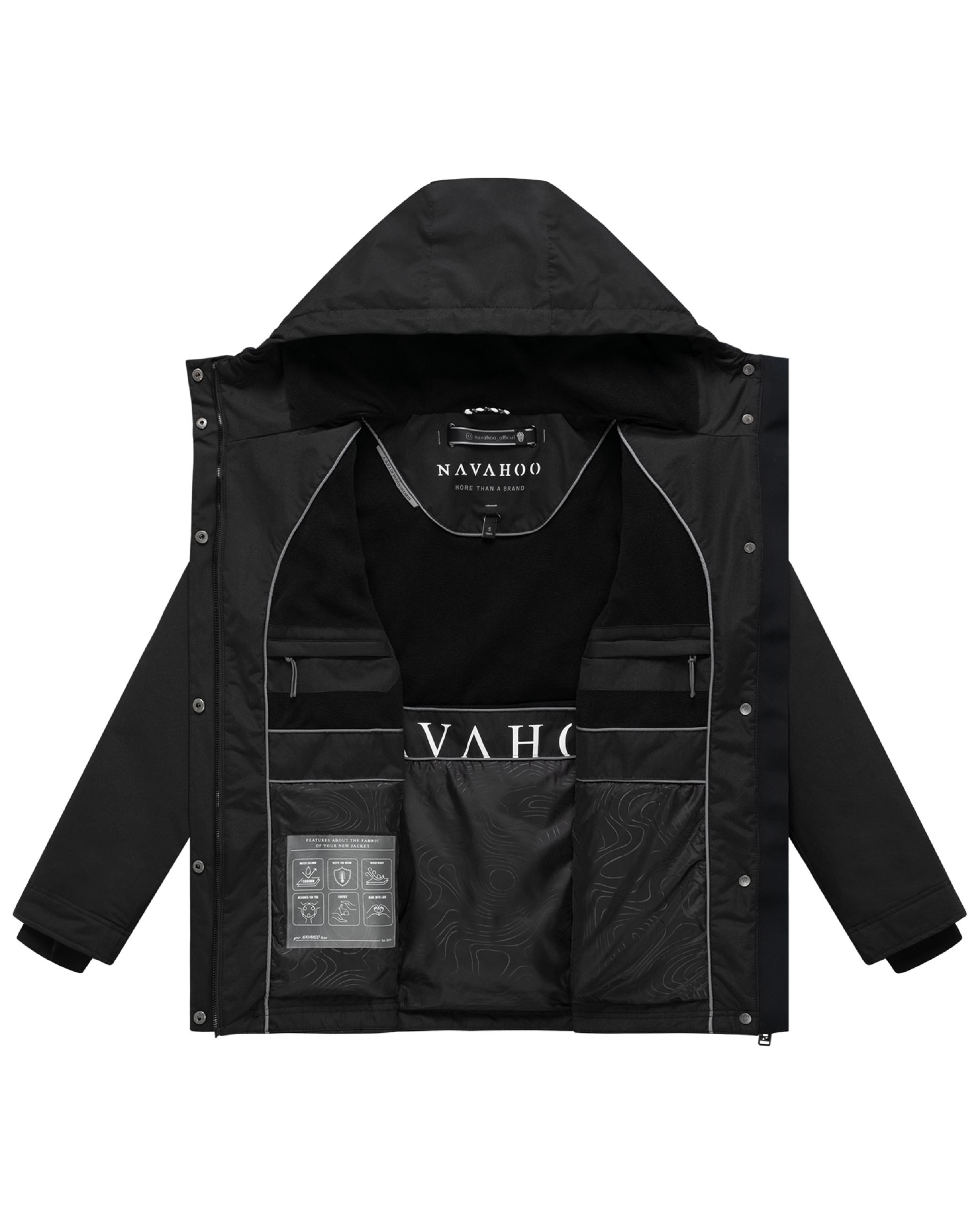 Wasserdichte Jacke mit Kapuze "Nibellaa 14" Black