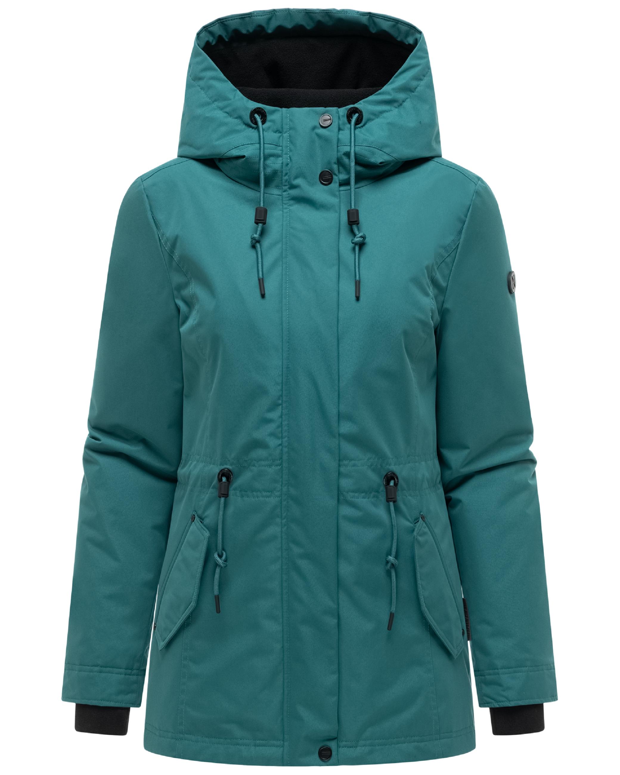 Wasserdichte Jacke mit Kapuze "Nibellaa 14" Ocean Green