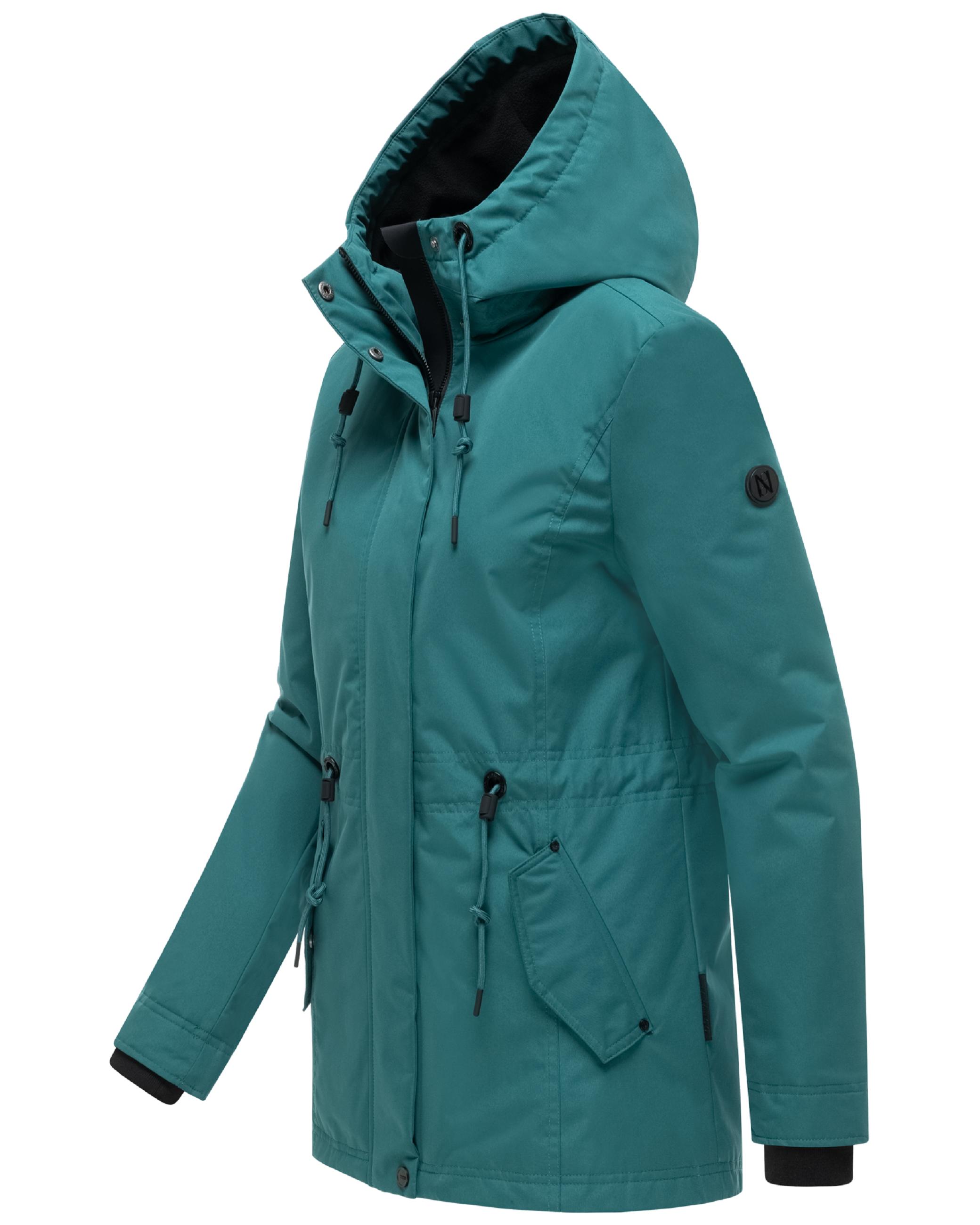 Wasserdichte Jacke mit Kapuze "Nibellaa 14" Ocean Green
