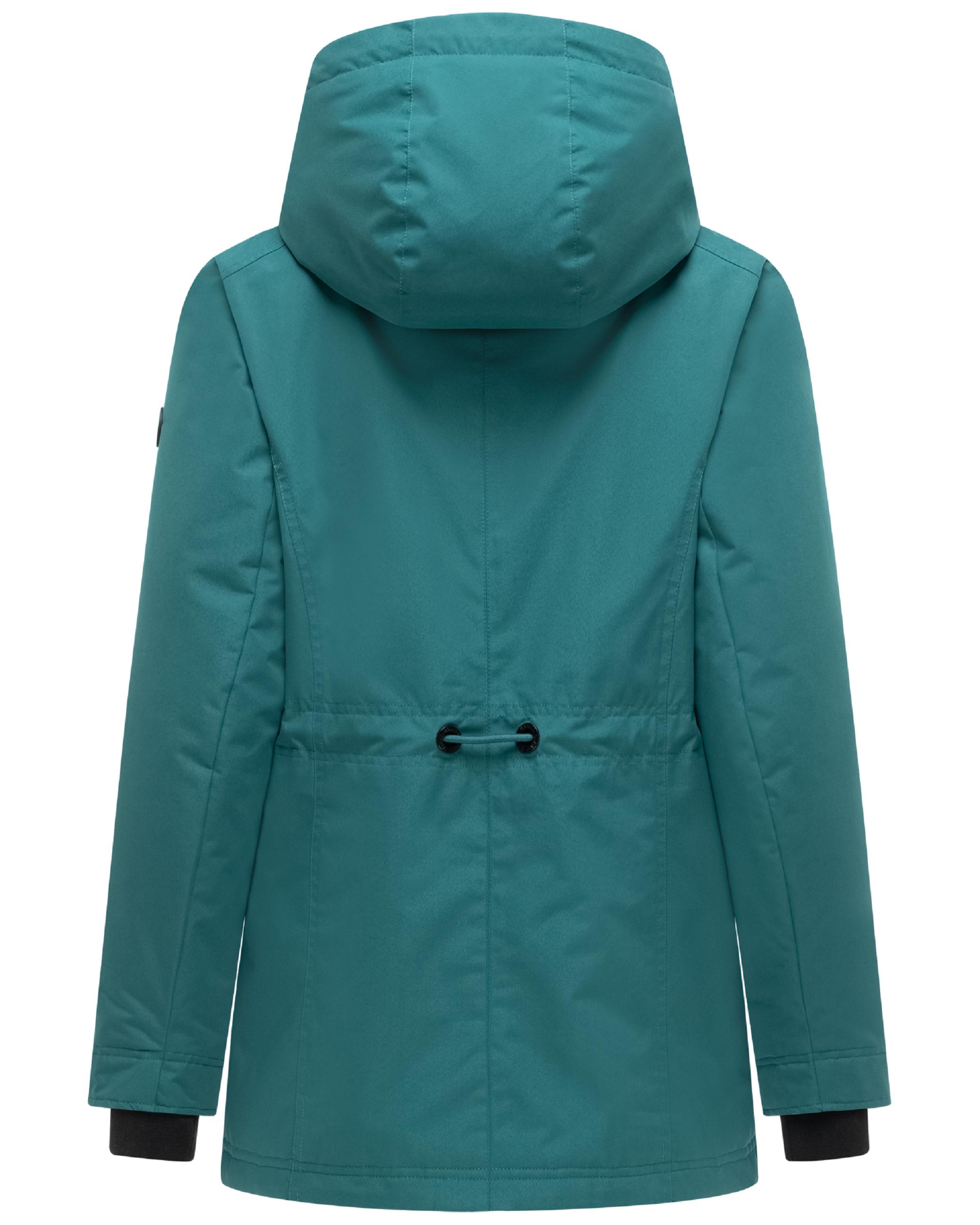 Wasserdichte Jacke mit Kapuze "Nibellaa 14" Ocean Green