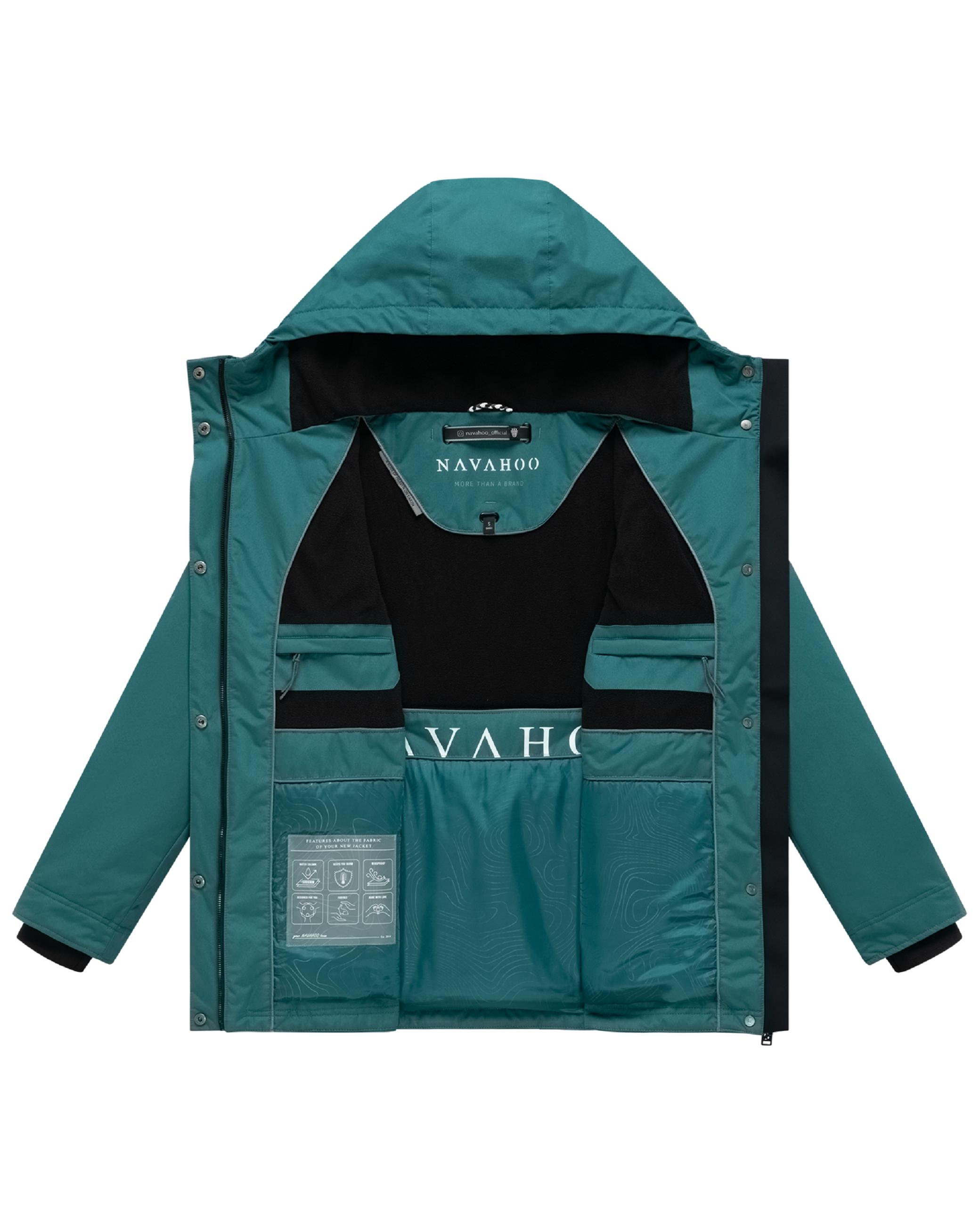 Wasserdichte Jacke mit Kapuze "Nibellaa 14" Ocean Green