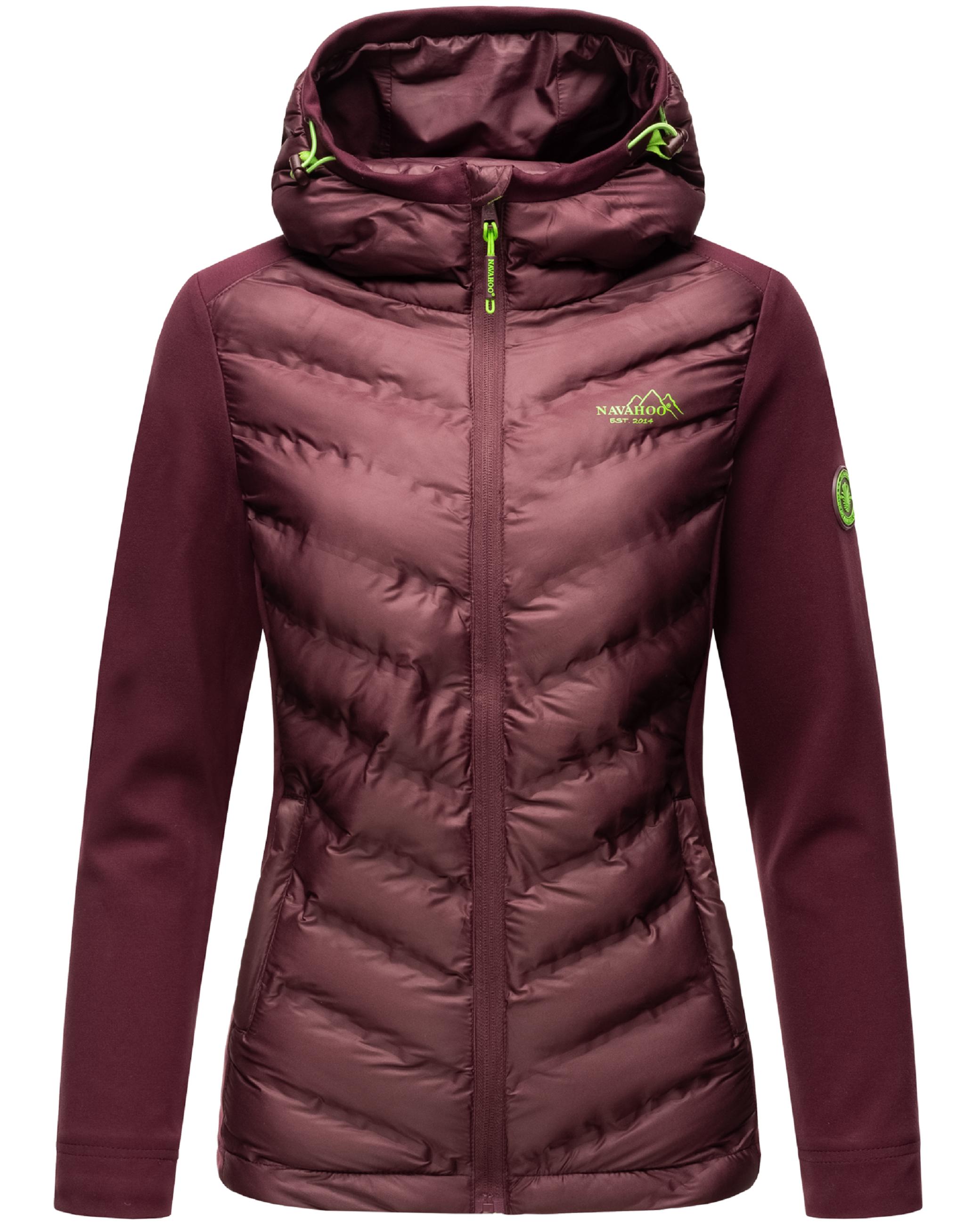 Leichte Steppjacke mit Kapuze "Nimm Mich Mit" Aubergine