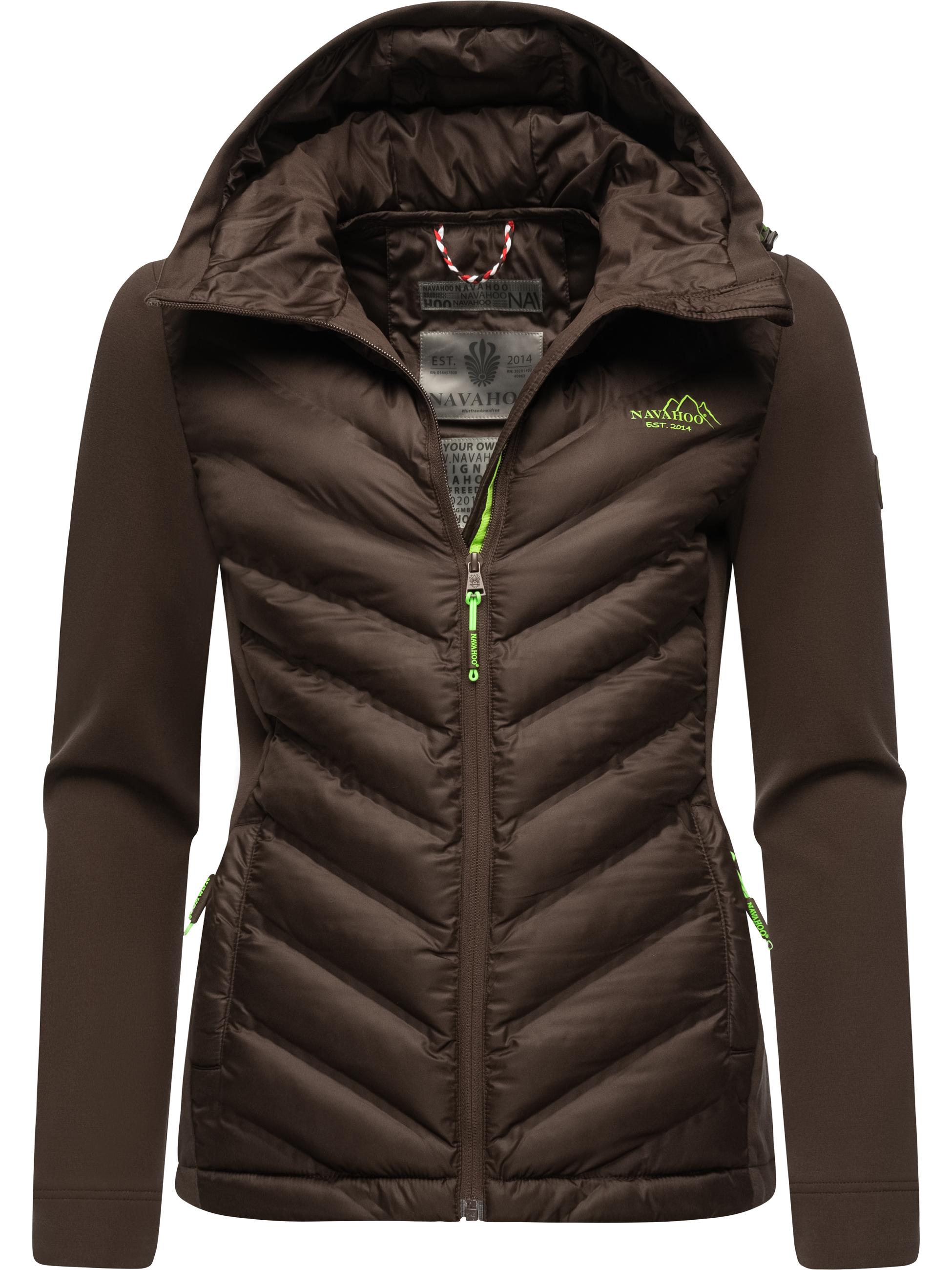 Leichte Steppjacke mit Kapuze "Nimm Mich Mit" Dark Choco