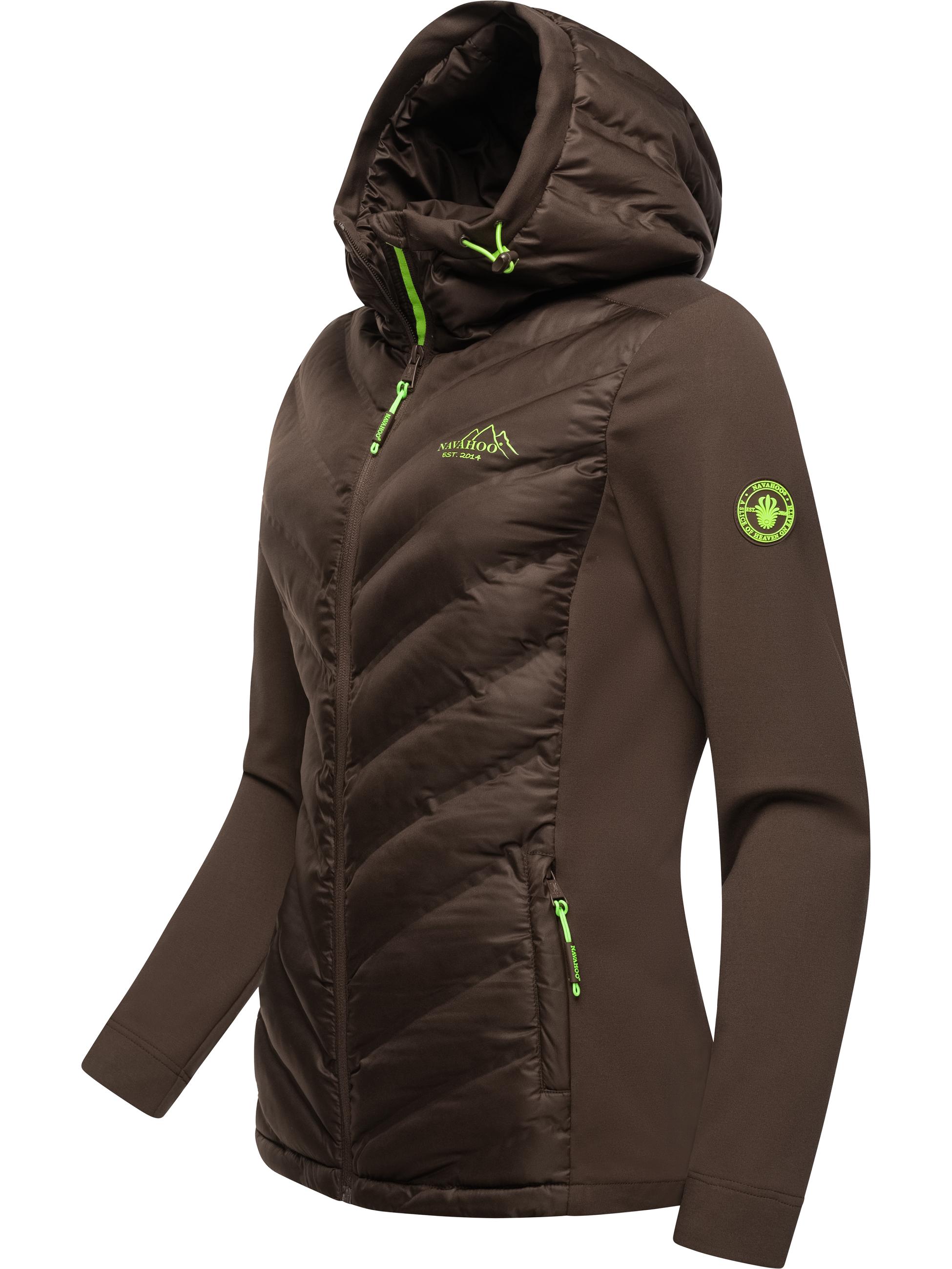 Leichte Steppjacke mit Kapuze "Nimm Mich Mit" Dark Choco