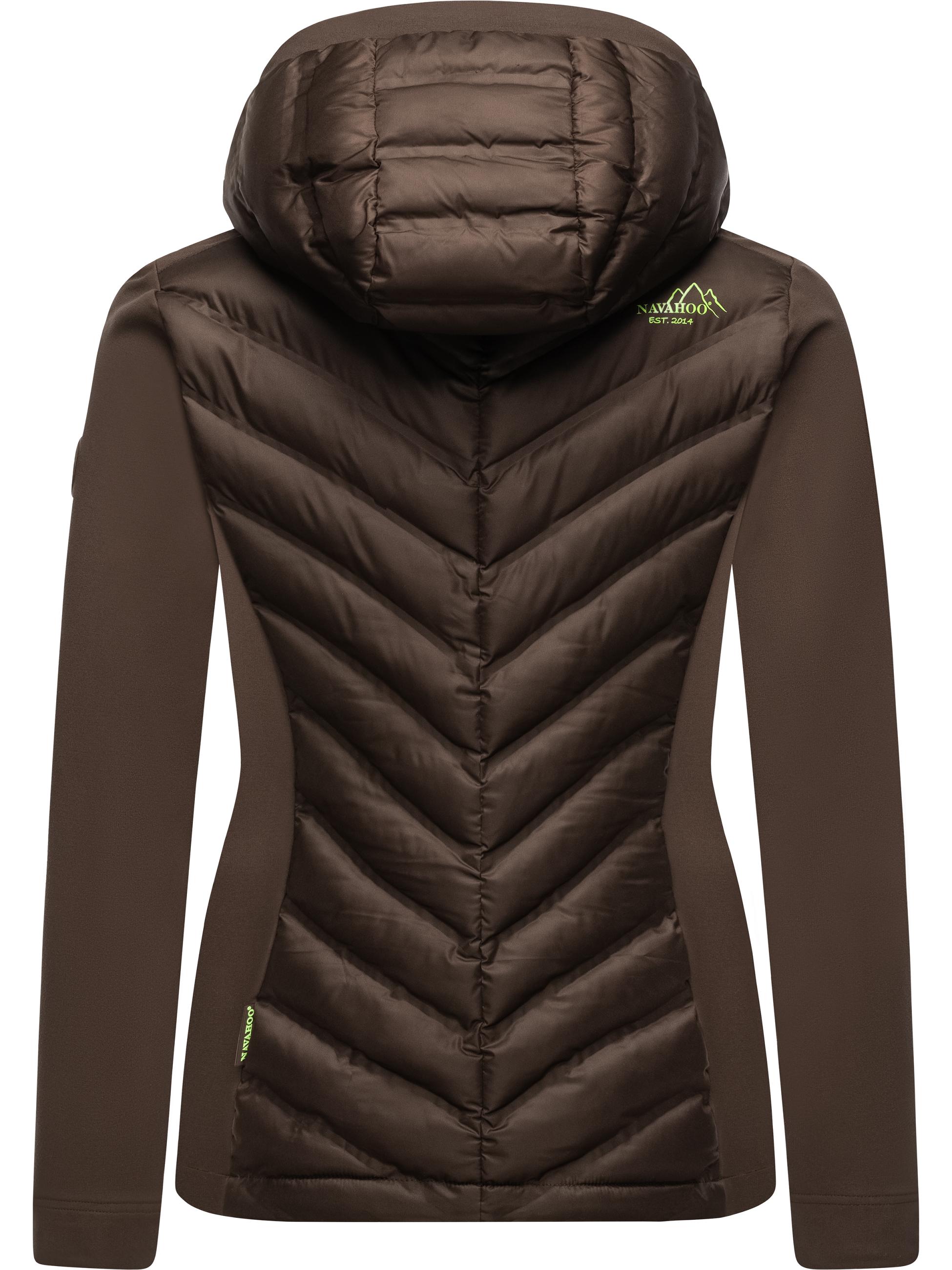 Leichte Steppjacke mit Kapuze "Nimm Mich Mit" Dark Choco