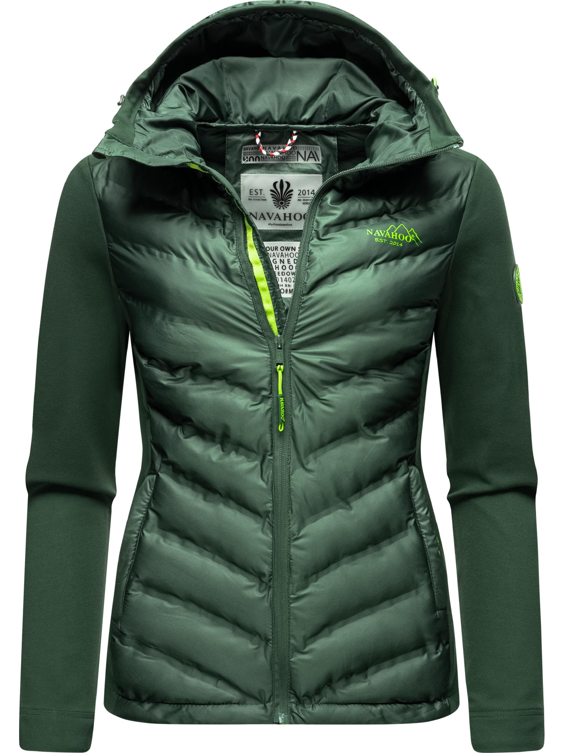 Leichte Steppjacke mit Kapuze "Nimm Mich Mit" Dark Green