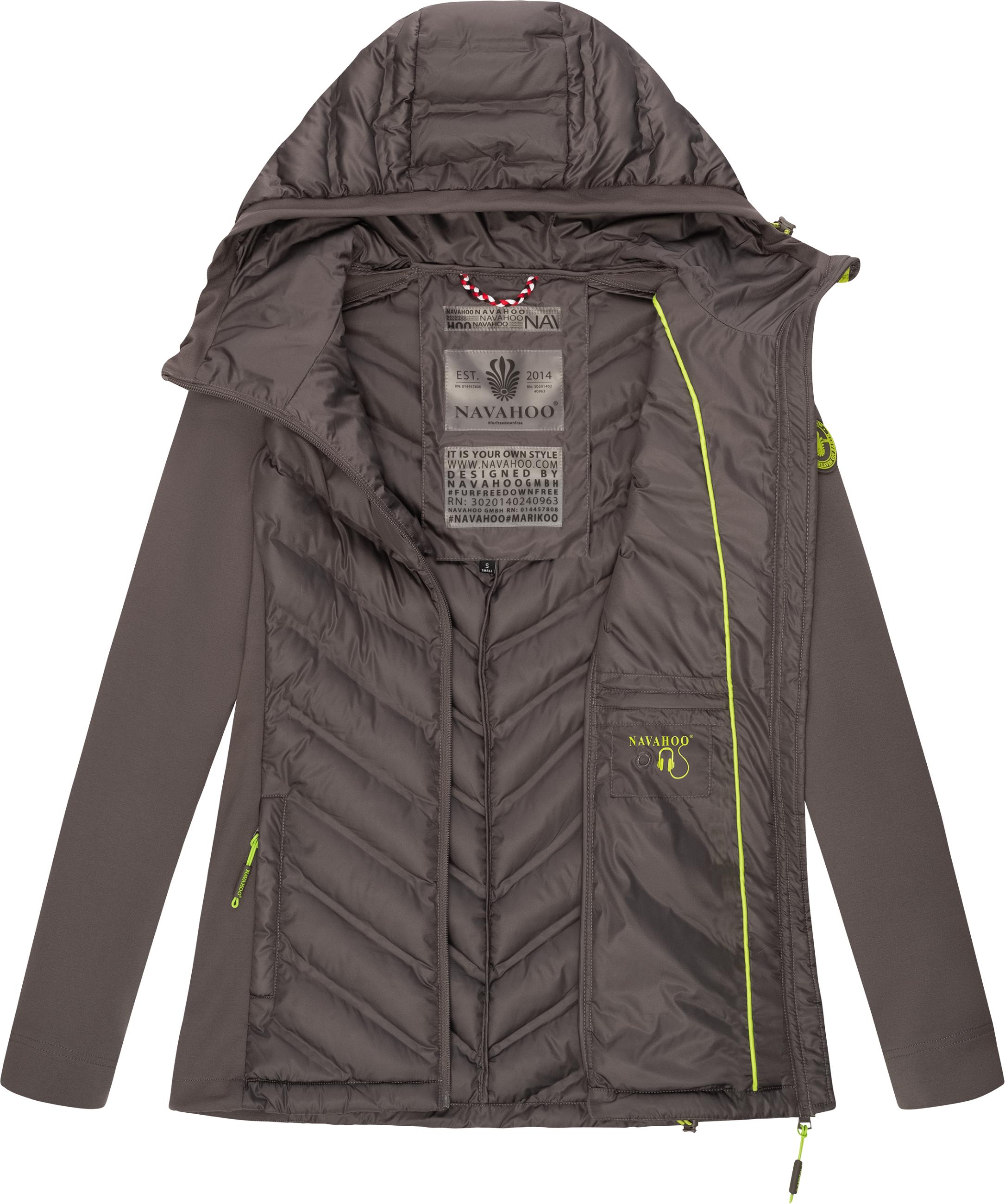 Leichte Steppjacke mit Kapuze "Nimm Mich Mit" Dark Grey